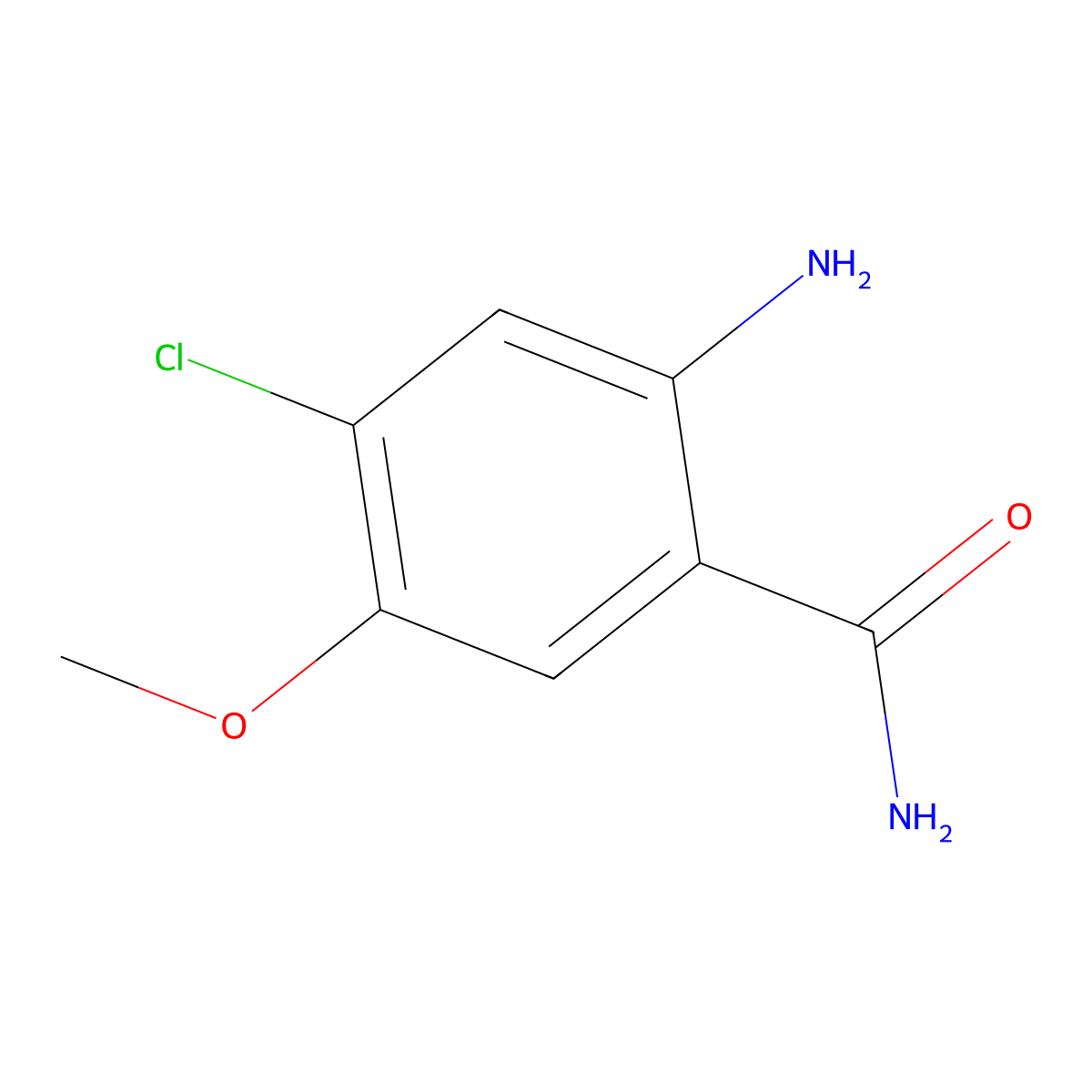 2-Amino-4-chloro-5-methoxybenzamide molecular structure, CAS 1631058-51-9