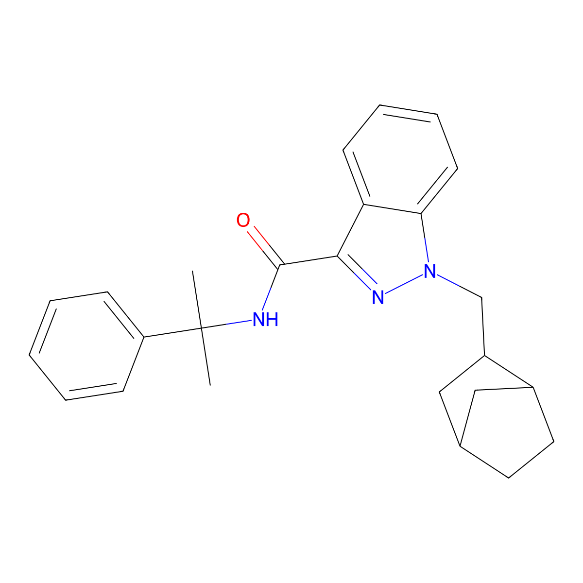 Cumyl-nbminaca molecular structure, CAS 1631074-60-6
