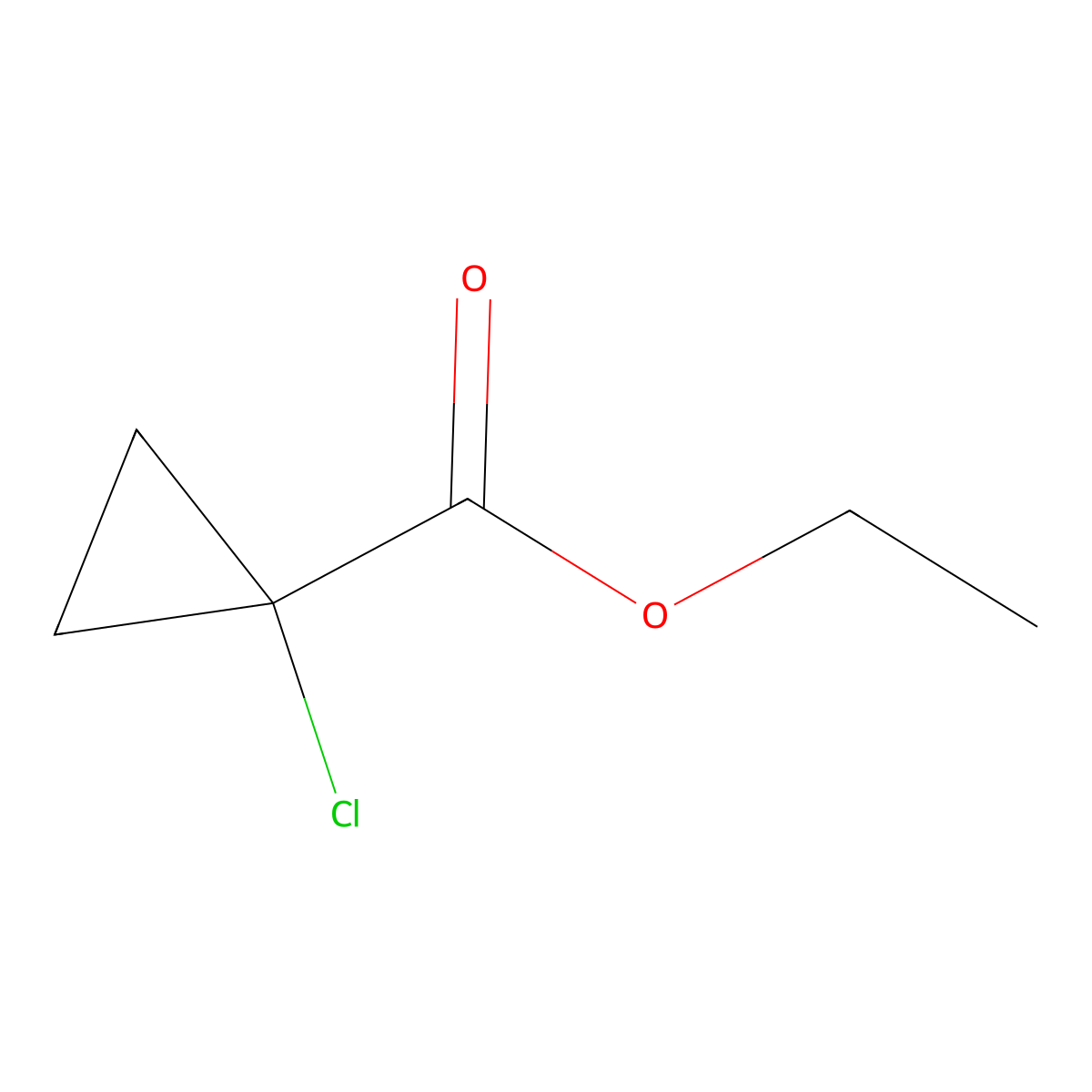 Ethyl 1-chlorocyclopropane-1-carboxylate molecular structure, CAS 1631082-82-0