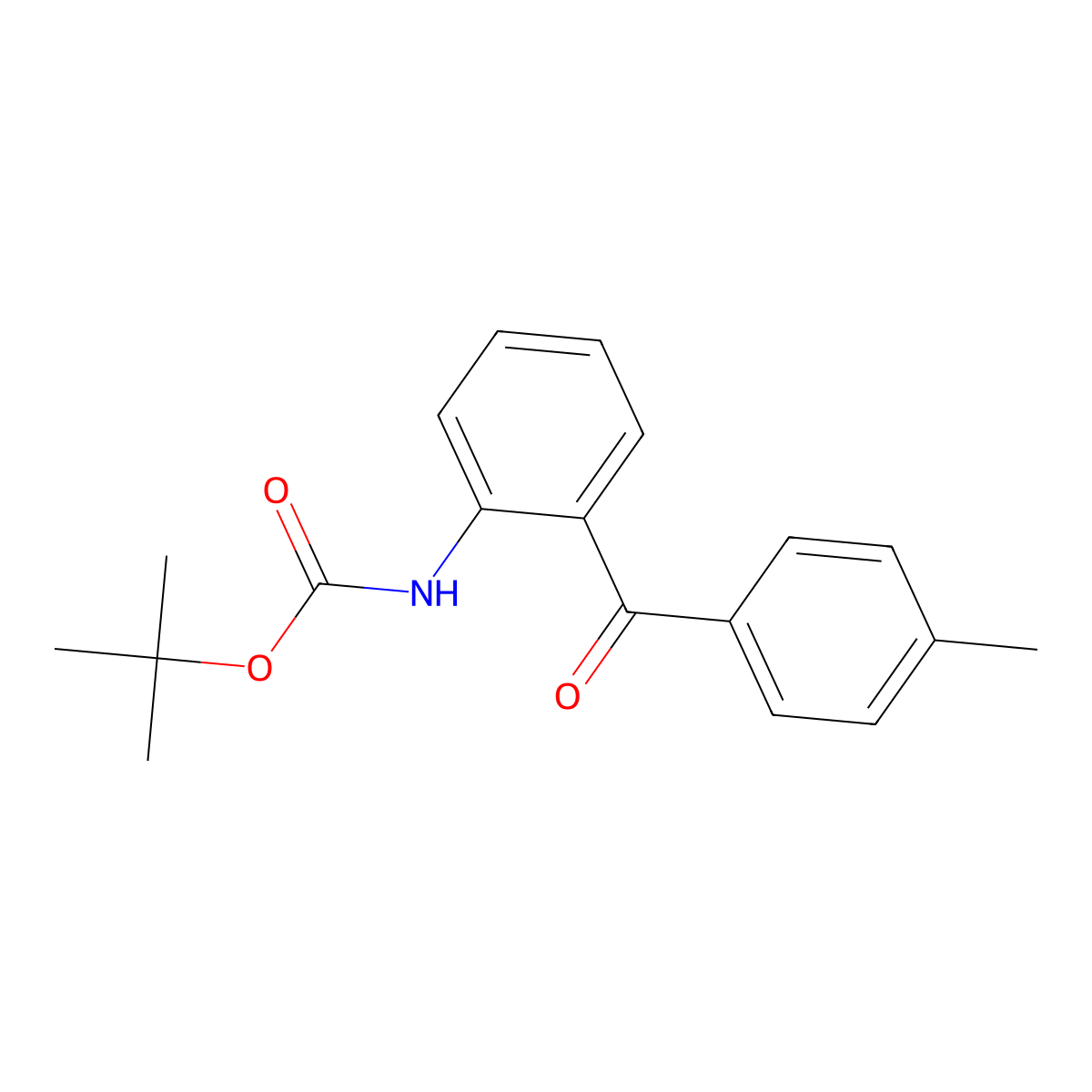 tert-butyl N-[2-(4-methylbenzoyl)phenyl]carbamate molecular structure, CAS 1631144-87-0
