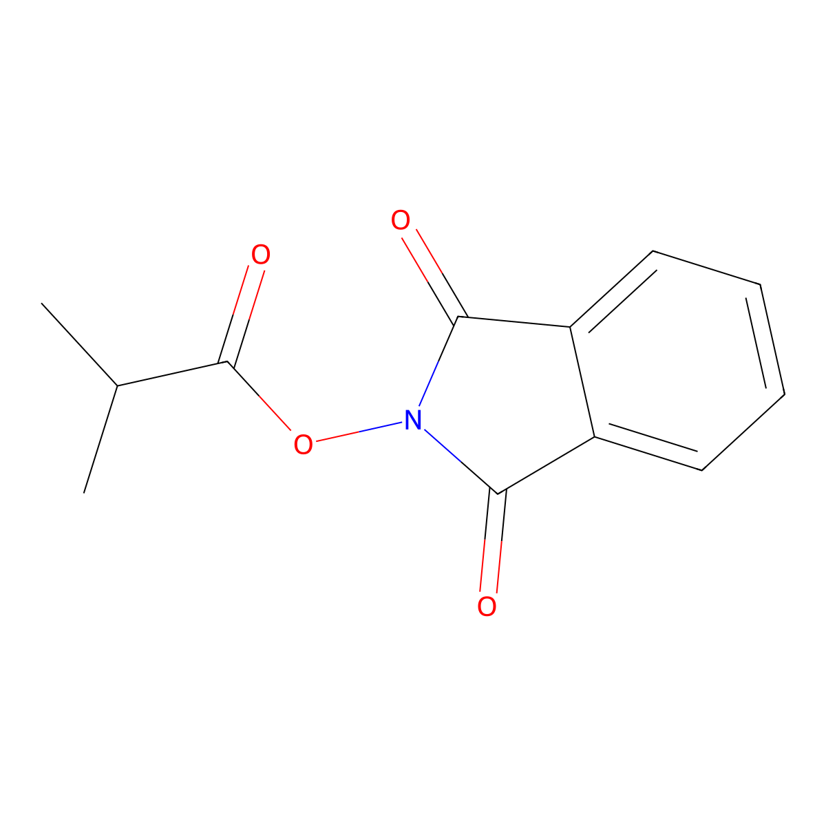 1,3-dioxo-2,3-dihydro-1H-isoindol-2-yl 2-methylpropanoate molecular structure, CAS 1631179-23-1