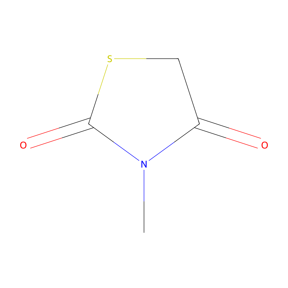 3-Methyl-1,3-thiazolidine-2,4-dione molecular structure, CAS 16312-21-3