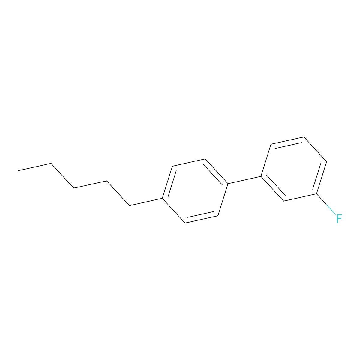 3-Fluoro-4'-pentyl-1,1'-biphenyl molecular structure, CAS 163129-13-3