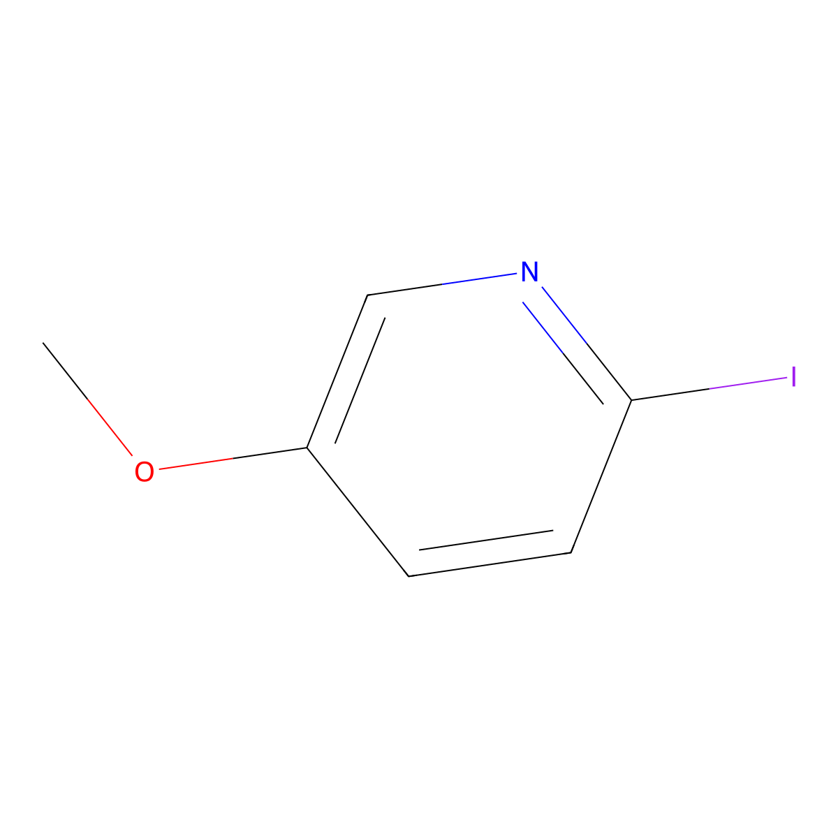 2-Iodo-5-methoxypyridine molecular structure, CAS 163129-79-1