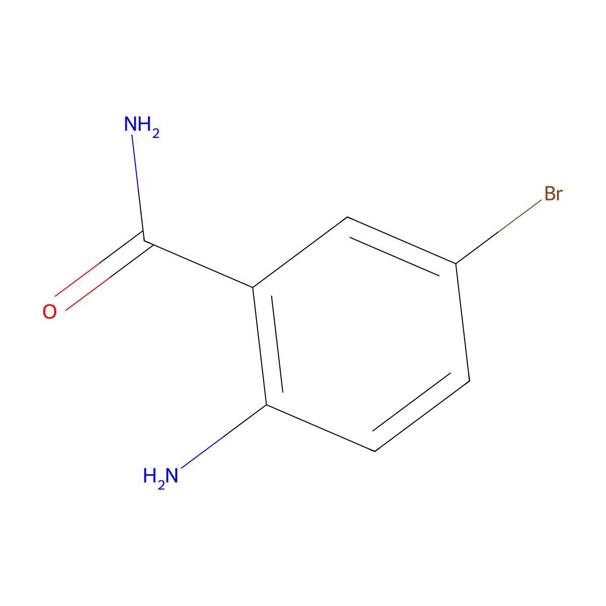 2-Amino-5-bromobenzamide molecular structure, CAS 16313-66-9
