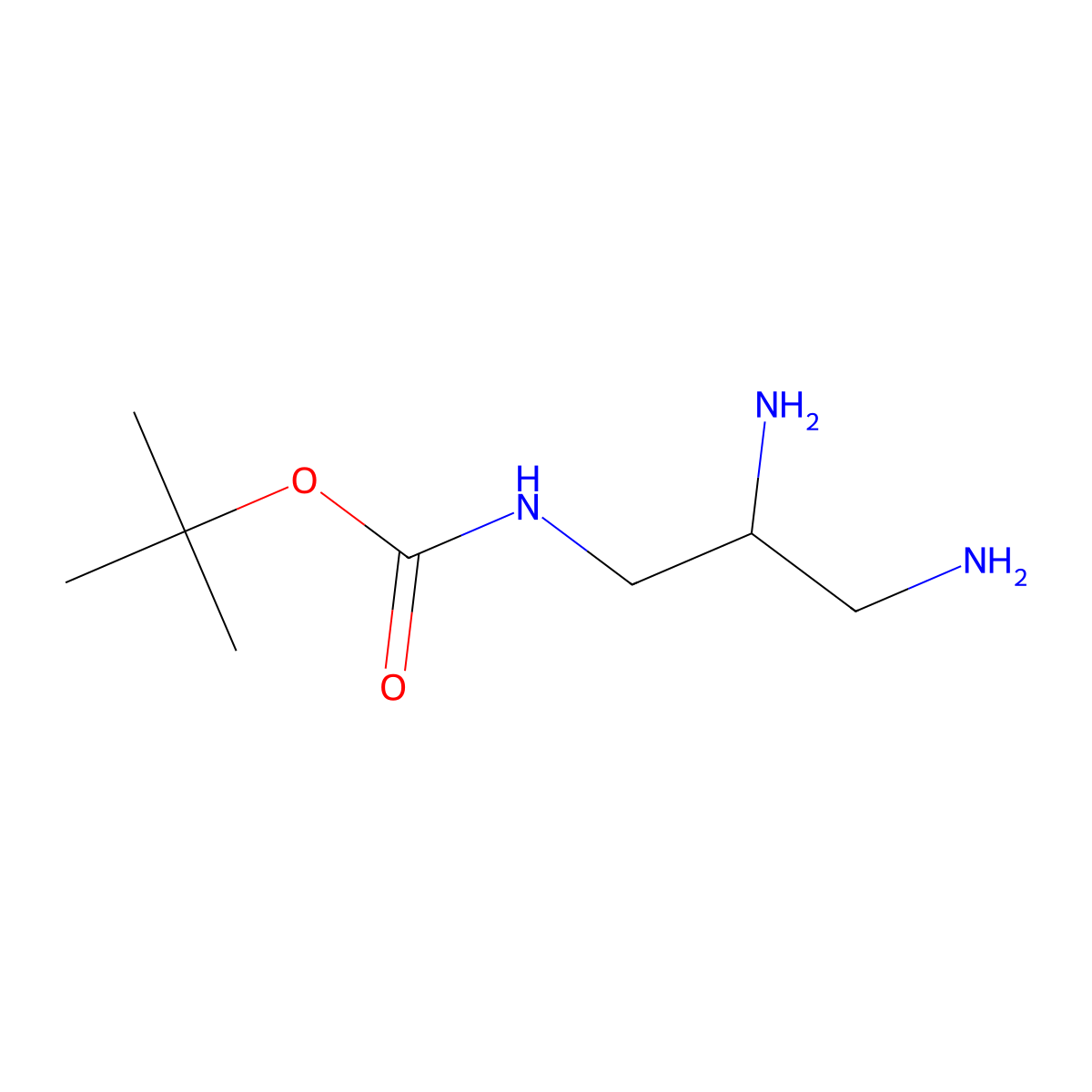Tert-butyl N-(2,3-diaminopropyl)carbamate molecular structure, CAS 163133-92-4