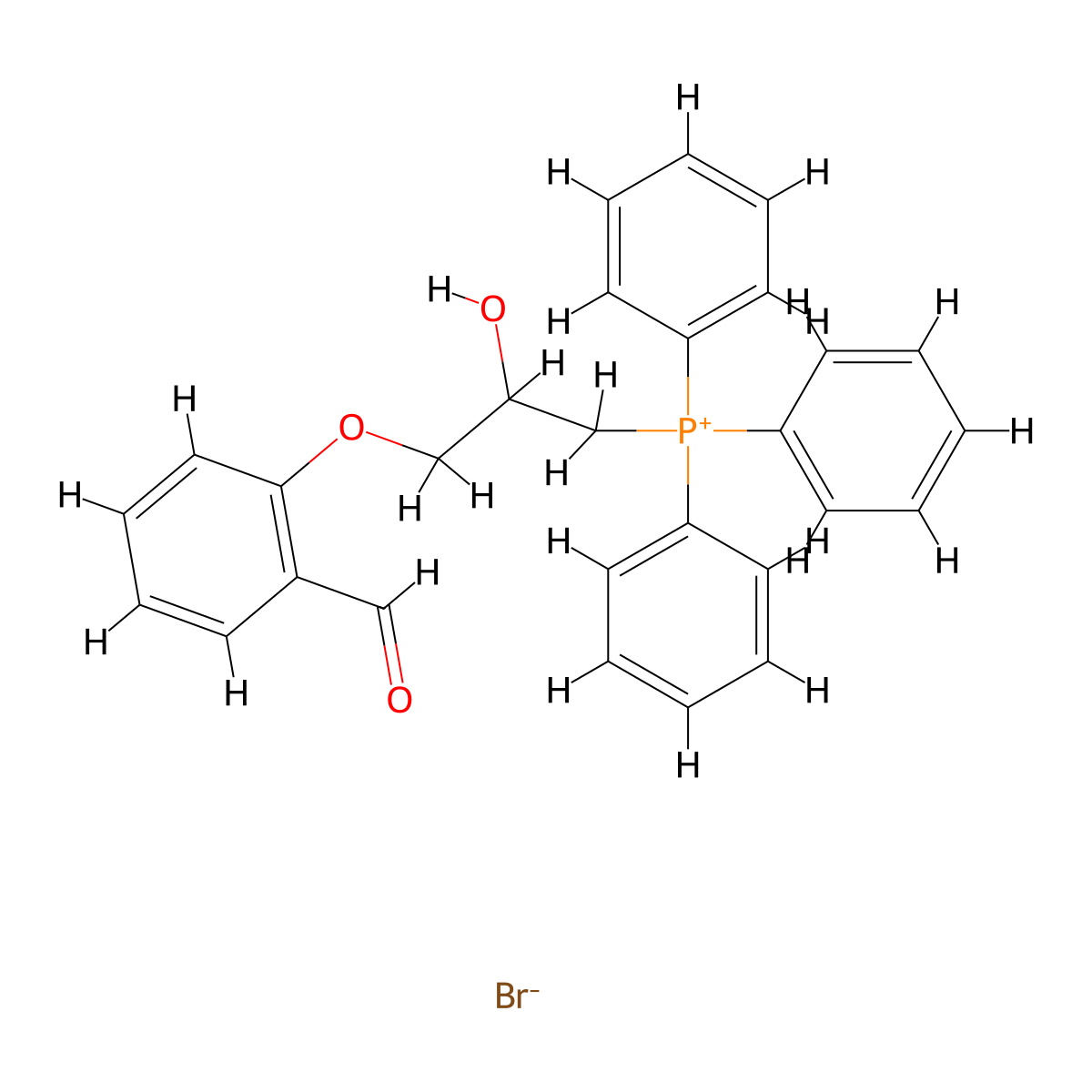 (3-(2-Formylphenoxy)-2-hydroxypropyl)triphenylphosphonium bromide molecular structure, CAS 16315-64-3