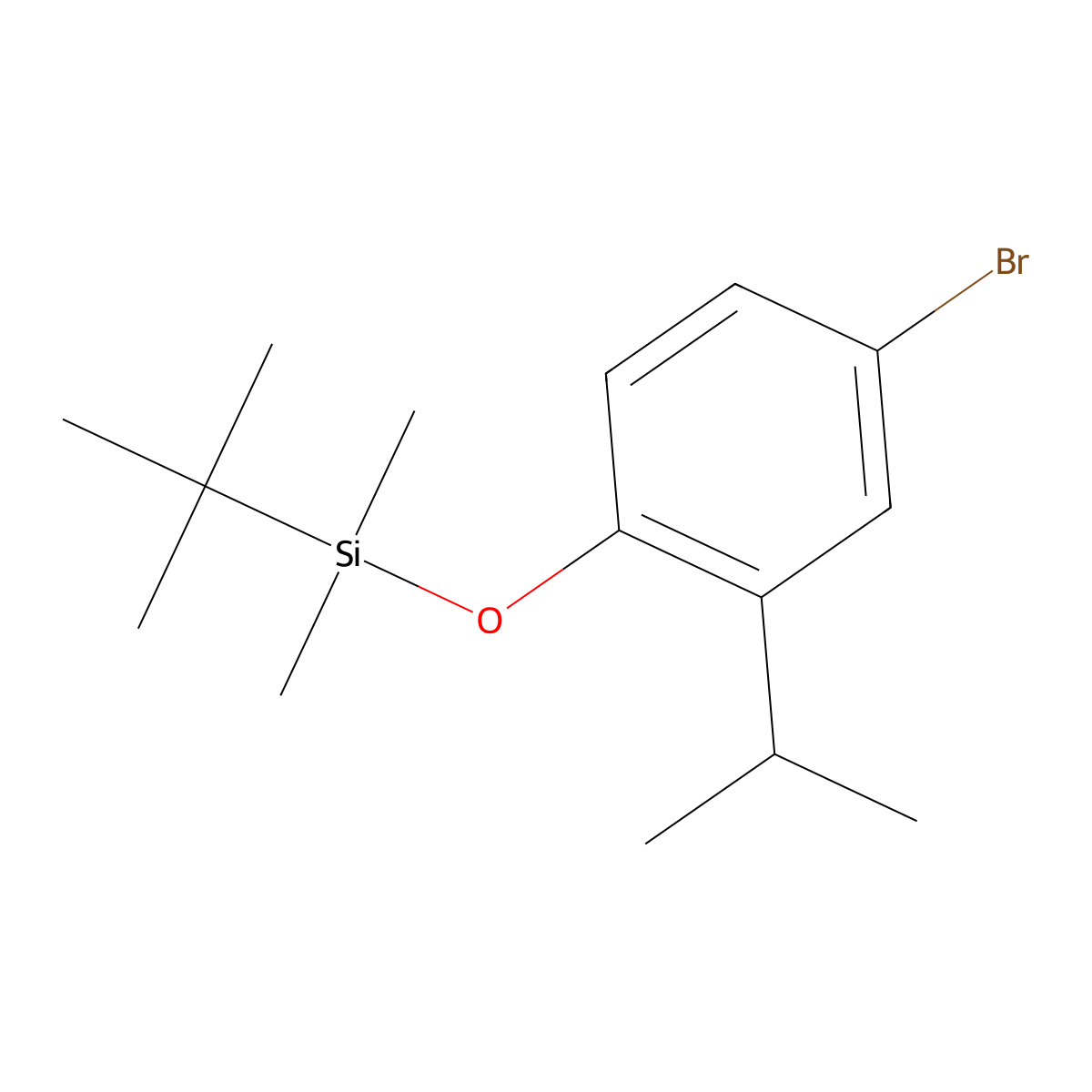 [4-Bromo-2-(propan-2-yl)phenoxy](tert-butyl)dimethylsilane molecular structure, CAS 1631549-94-4