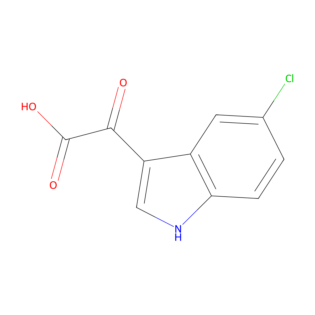 2-(5-Chloro-3-indolyl)-2-oxoacetic Acid molecular structure, CAS 163160-75-6