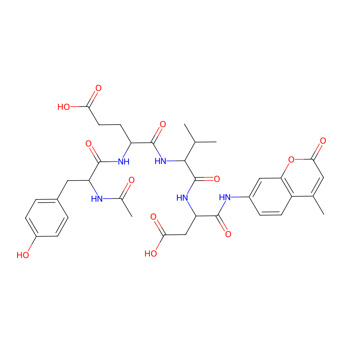 Ac-YEVD-AMC molecular structure, CAS 1631716-11-4