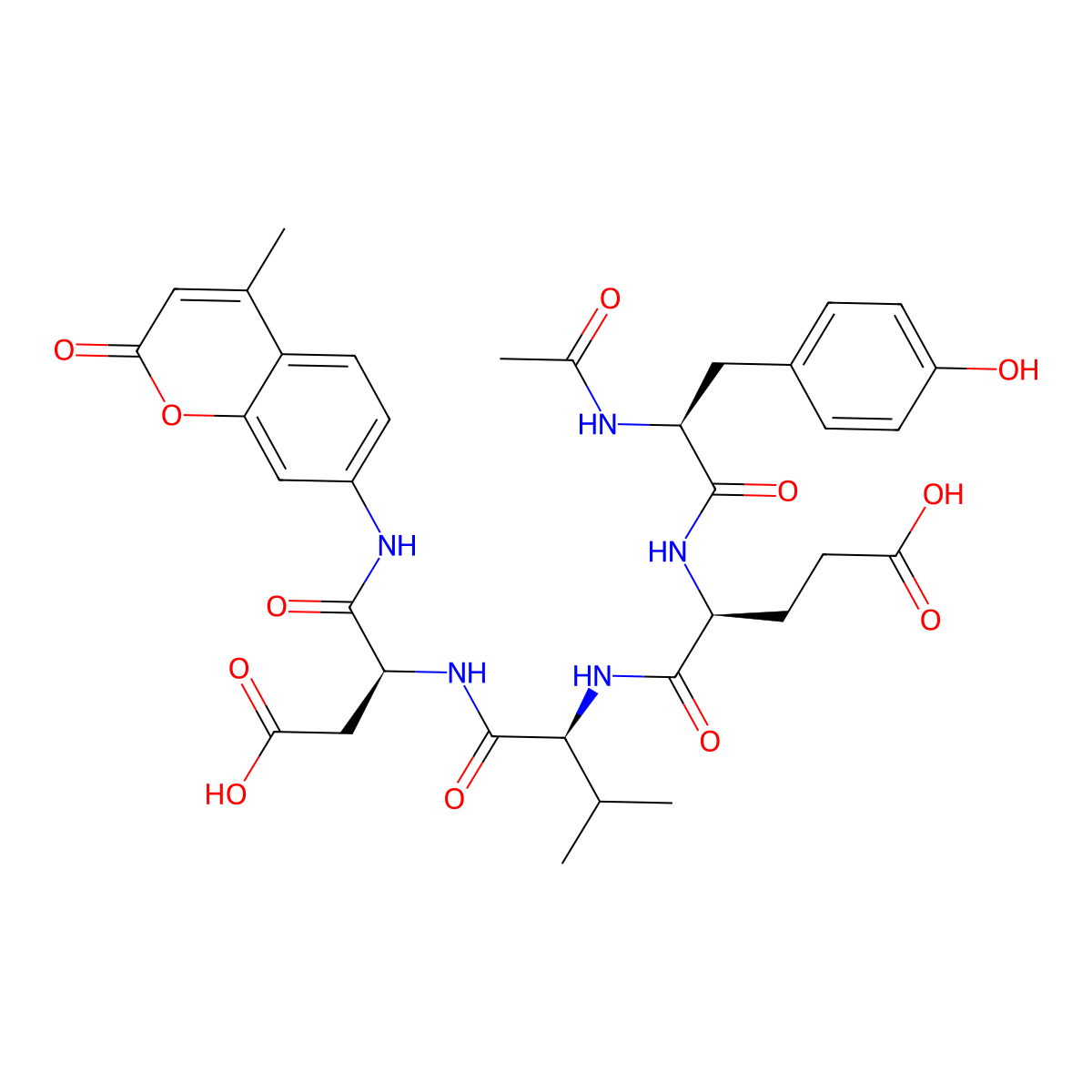 Ac-YEVD-AMC molecular structure, CAS 1631716-11-4