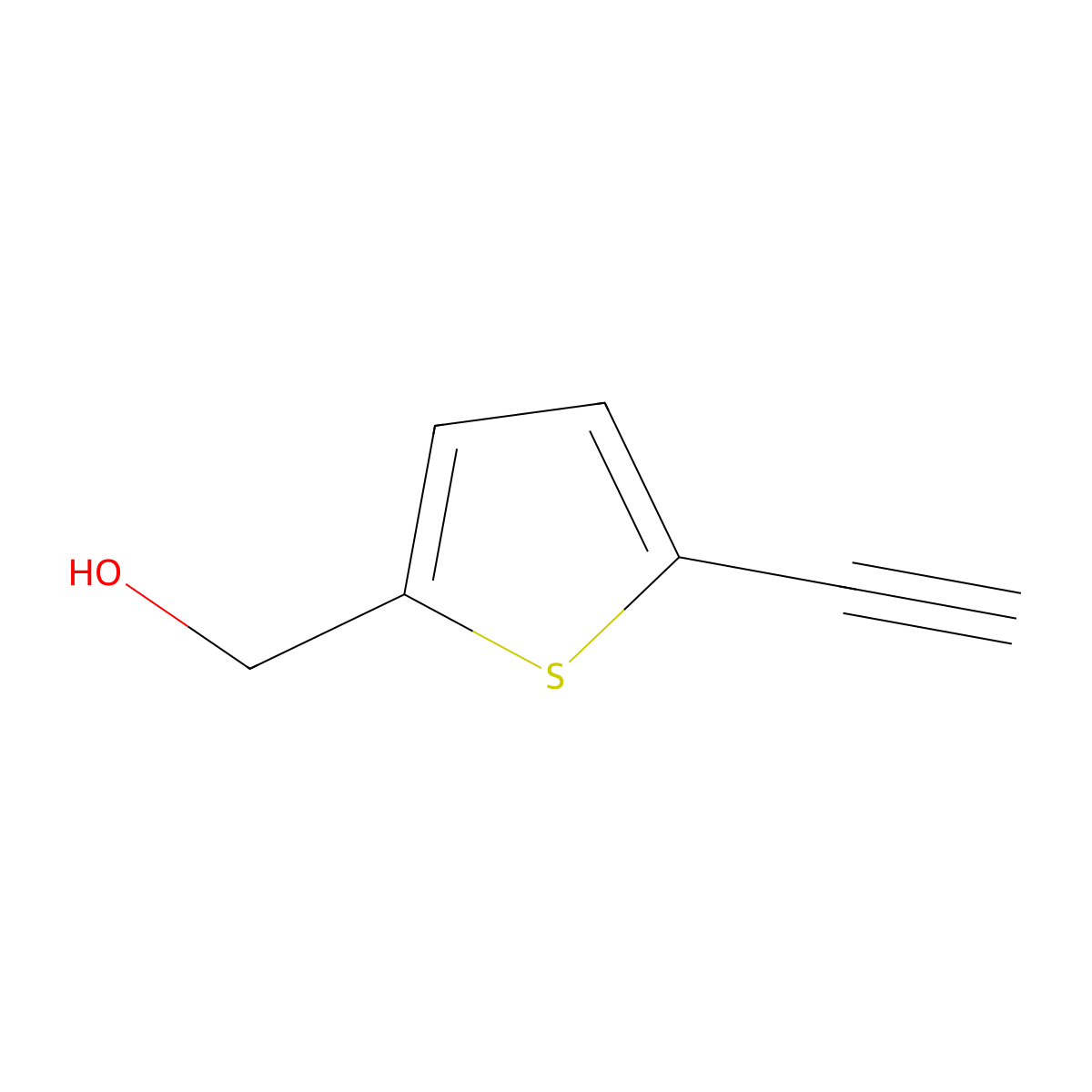 (5-Ethynylthiophen-2-yl)methanol molecular structure, CAS 1631739-82-6