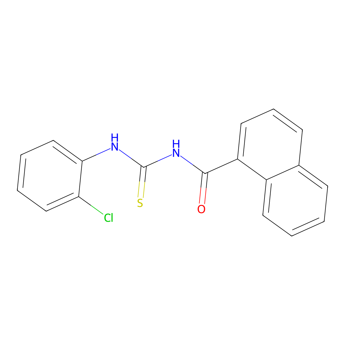 N-[(2-chlorophenyl)carbamothioyl]naphthalene-1-carboxamide molecular structure, CAS 163188-70-3