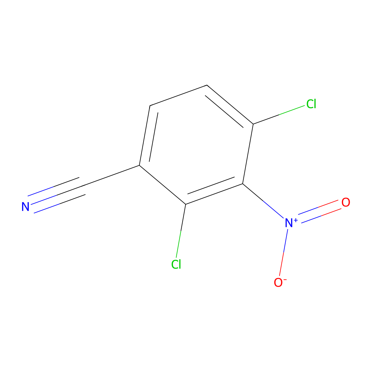 2,4-Dichloro-3-nitrobenzonitrile molecular structure, CAS 16319-06-5