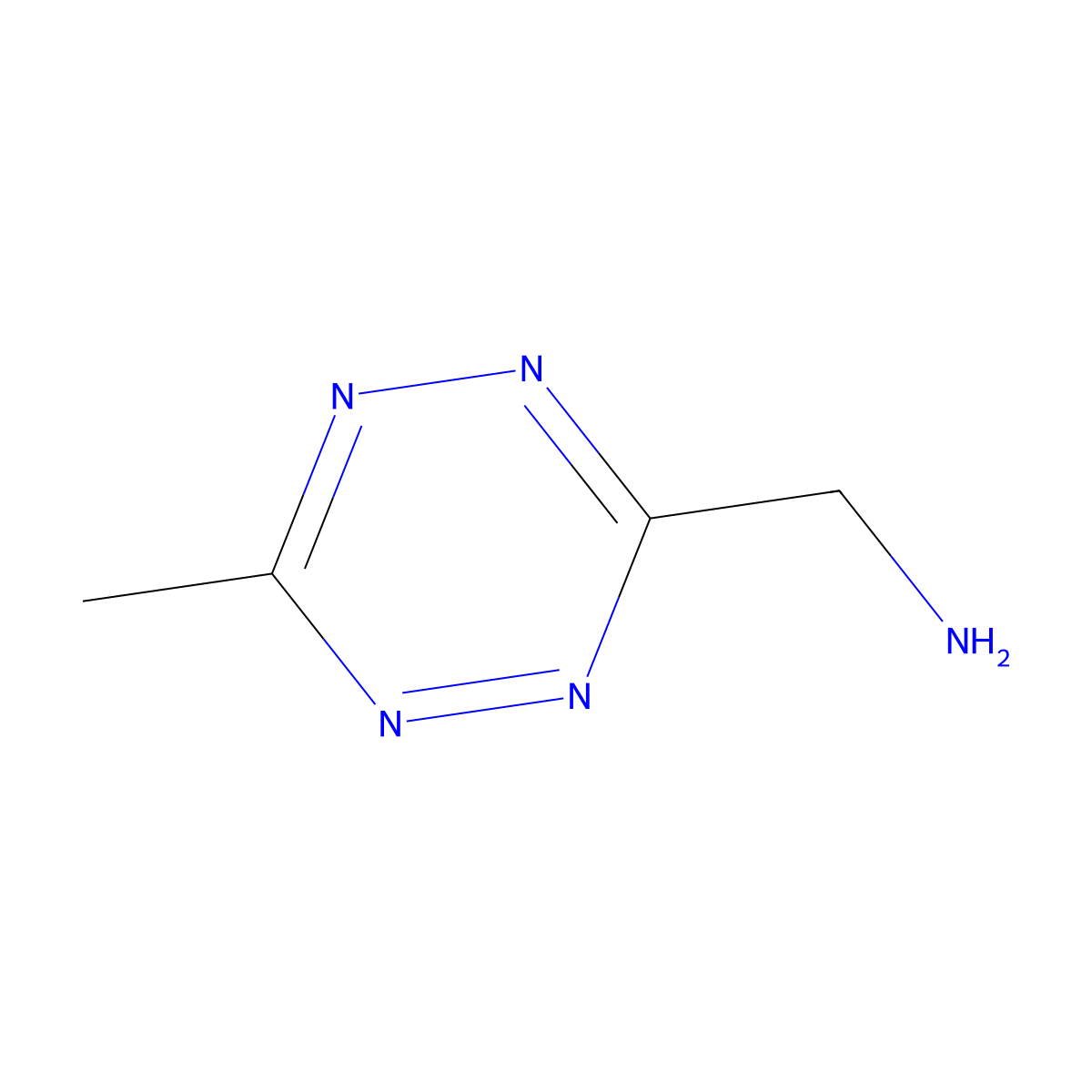 (6-Methyl-1,2,4,5-tetrazin-3-yl)methanamine molecular structure, CAS 1631965-18-8
