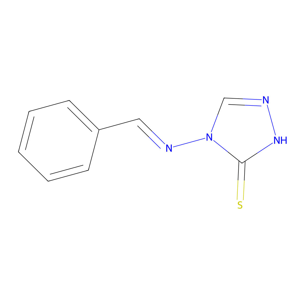 4-{[(1E)-phenylmethylene]amino}-4H-1,2,4-triazole-3-thiol molecular structure, CAS 1631974-37-2