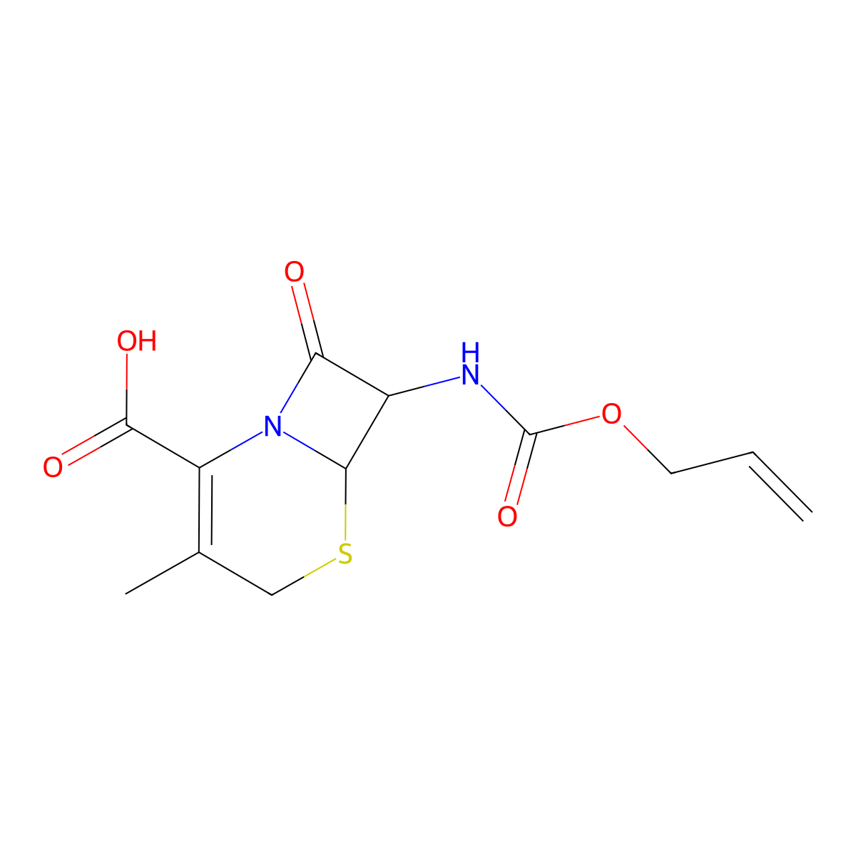 (6R,7R)-3-methyl-8-oxo-7-{[(prop-2-en-1-yloxy)carbonyl]amino}-5-thia-1-azabicyclo[4.2.0]oct-2-ene-2-carboxylic acid molecular structure, CAS 1631984-66-1