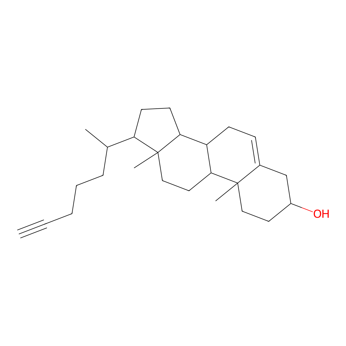 Alkyne Cholesterol molecular structure, CAS 1631985-09-5