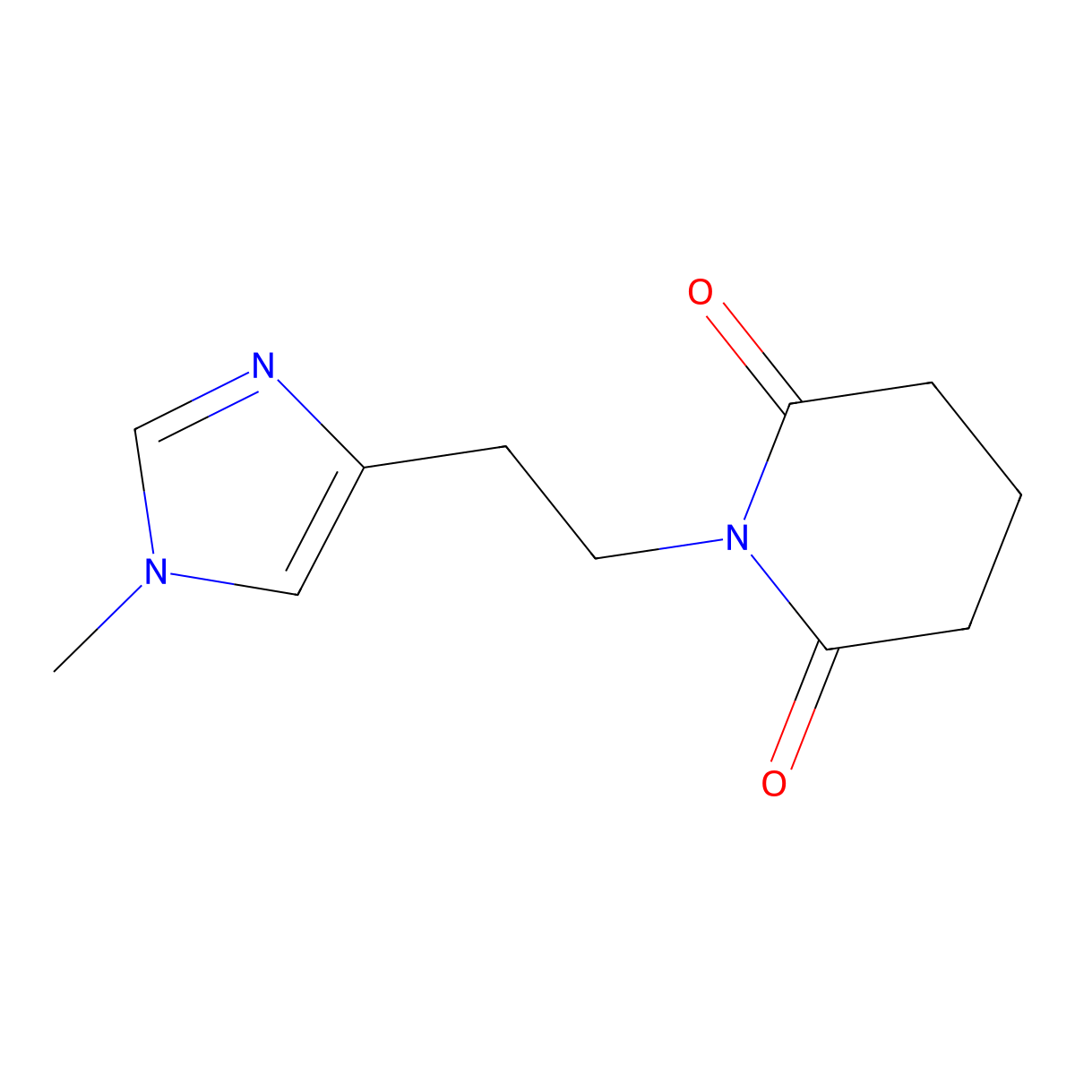 1-(2-(1-methyl-1H-imidazol-4-yl)ethyl)piperidine-2,6-dione molecular structure, CAS 1631989-81-5