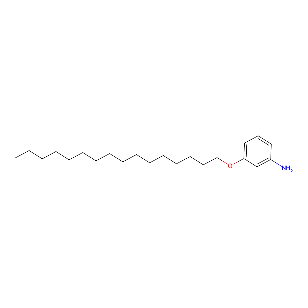 Benzenamine, 3-(hexadecyloxy)- molecular structure, CAS 1632-33-3