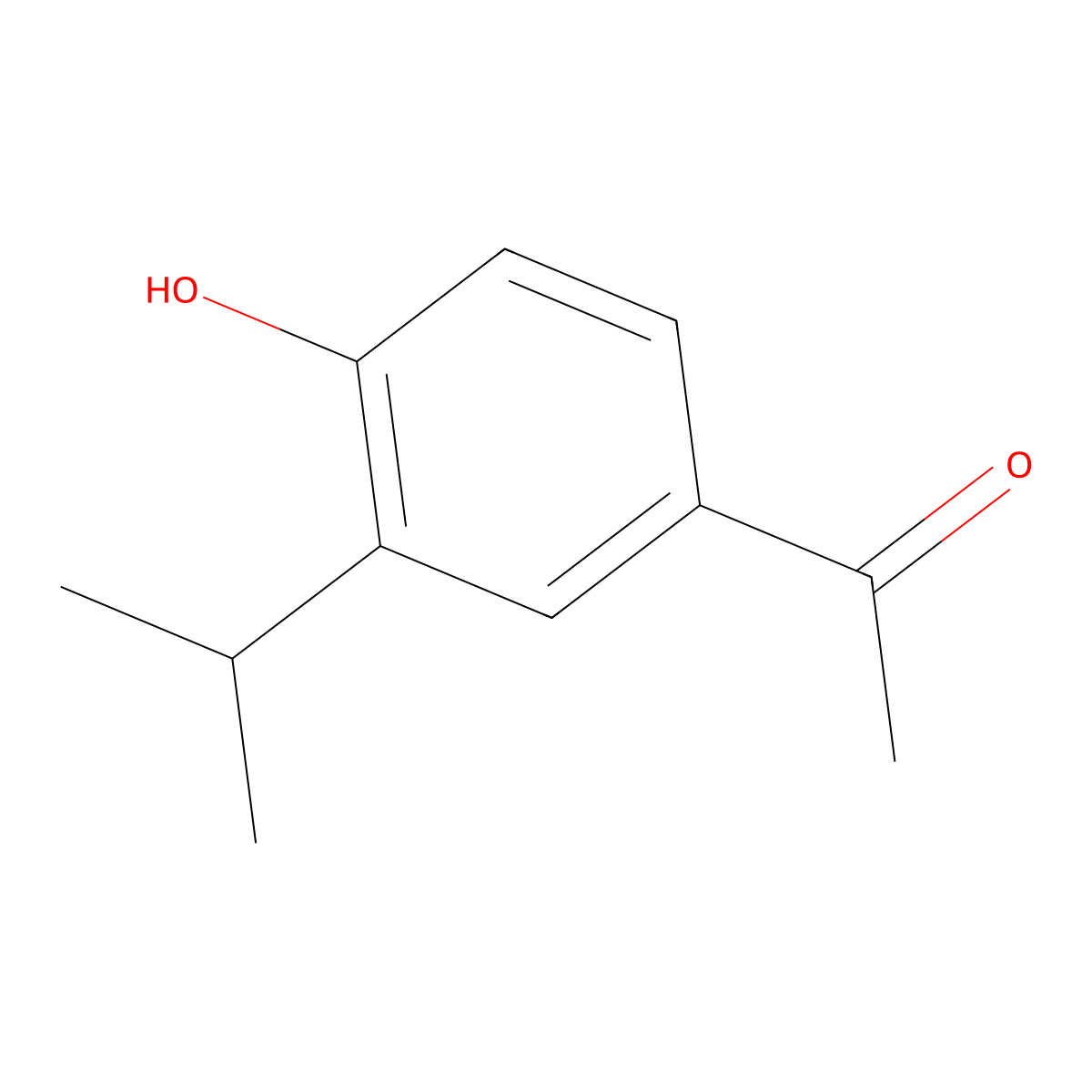 1-(4-Hydroxy-3-isopropylphenyl)ethanone molecular structure, CAS 1632-59-3