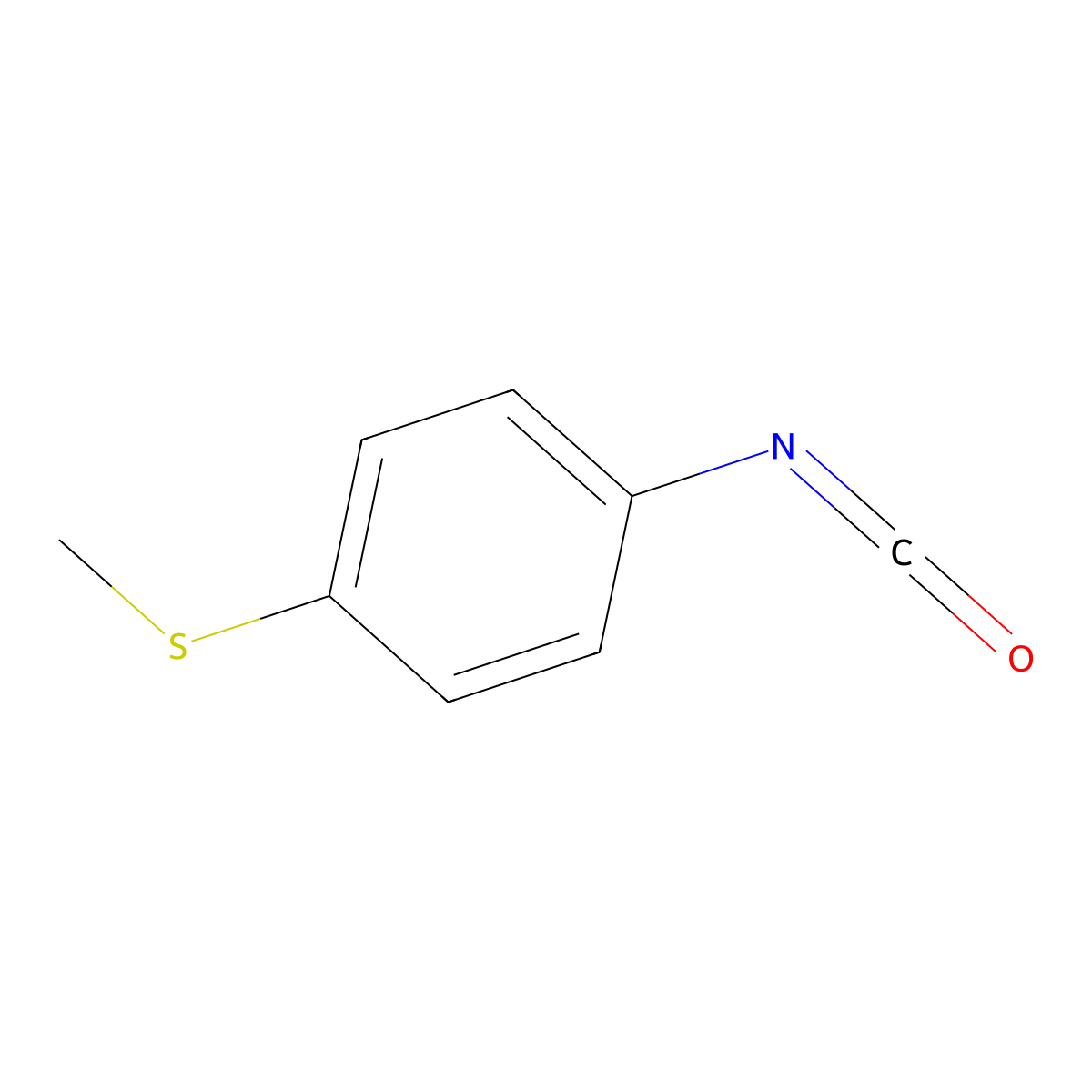 4-(Methylthio)phenyl isocyanate molecular structure, CAS 1632-84-4