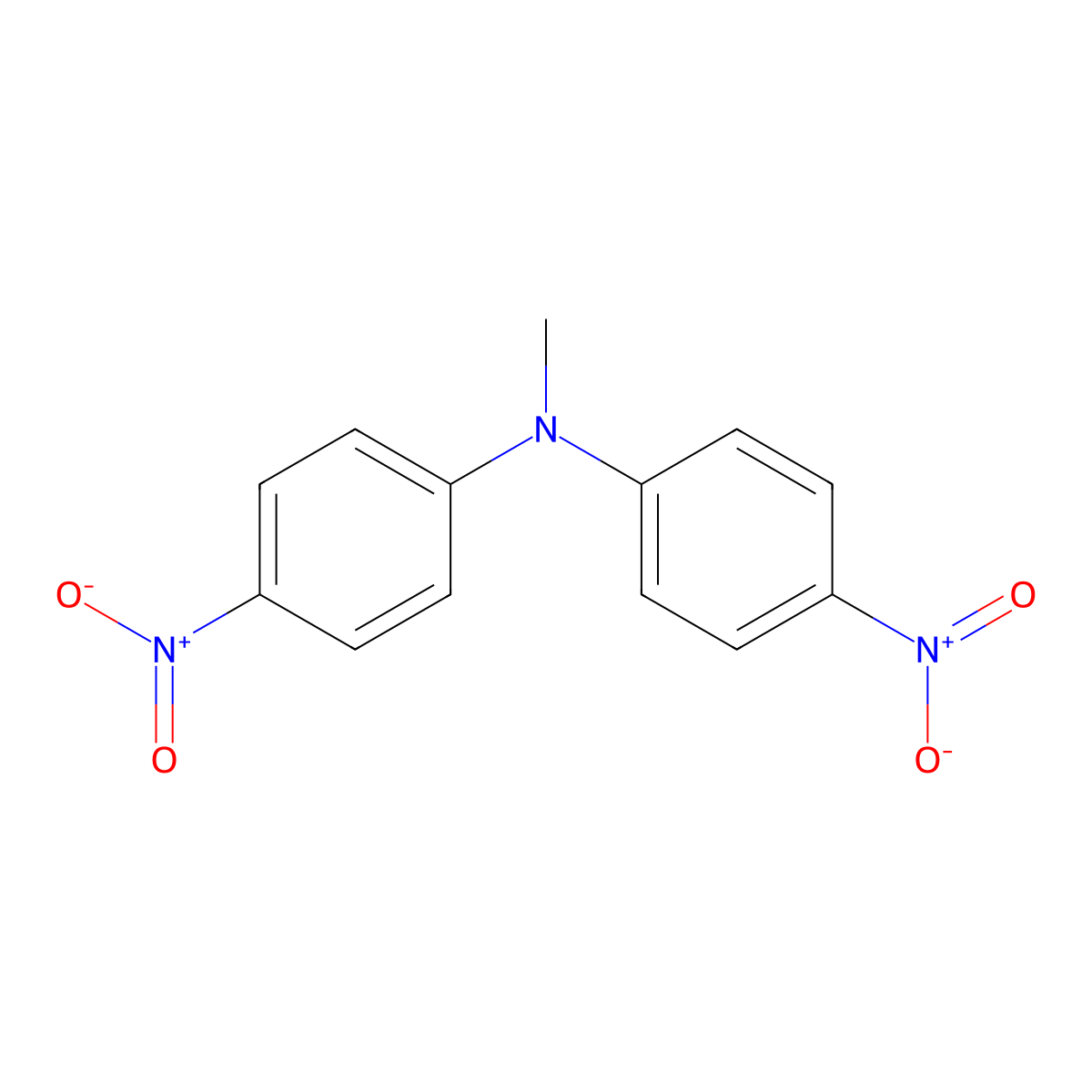 N-methyl-4-nitro-N-(4-nitrophenyl)aniline molecular structure, CAS 16320-52-8