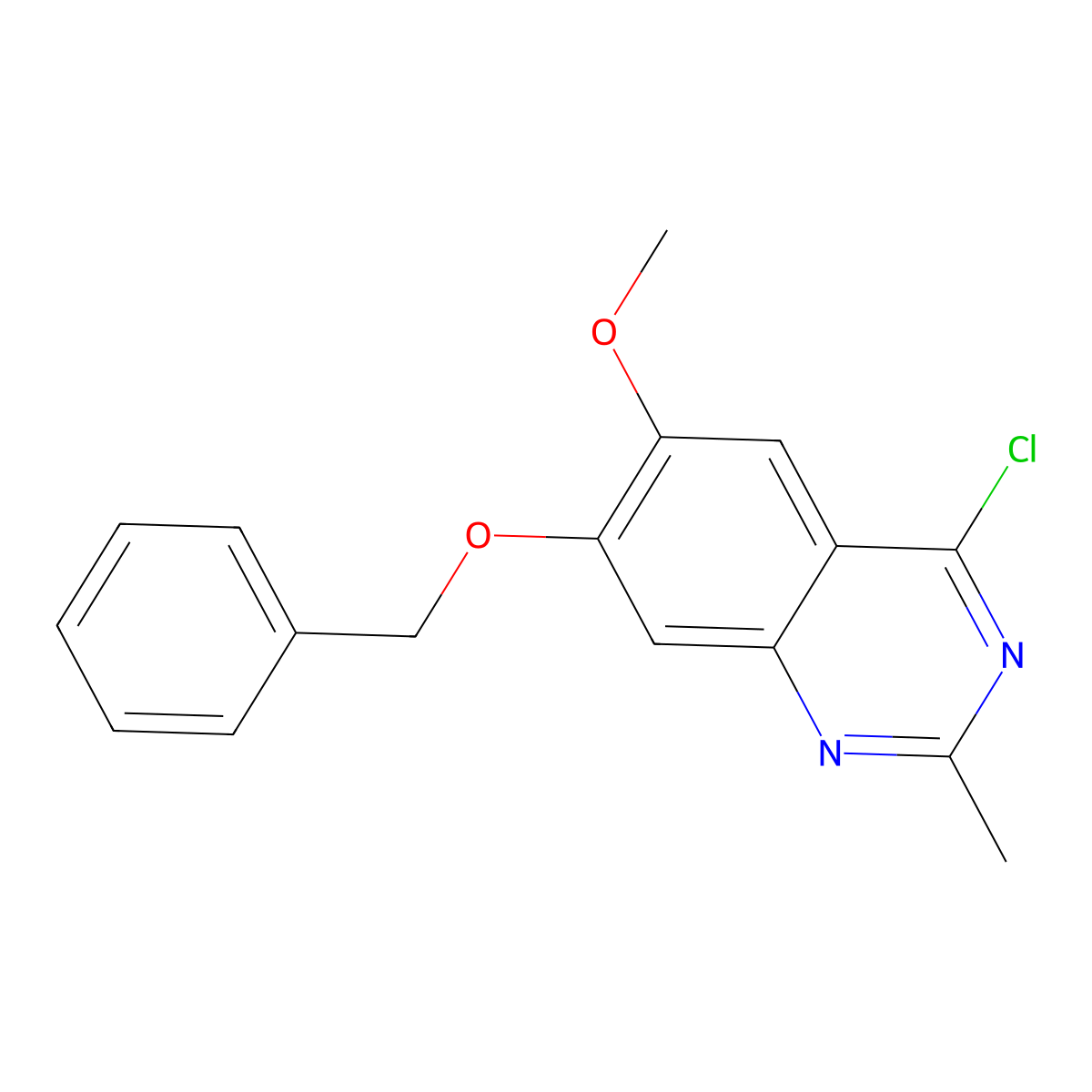 7-(Benzyloxy)-4-chloro-6-methoxy-2-methylquinazoline molecular structure, CAS 1632033-96-5