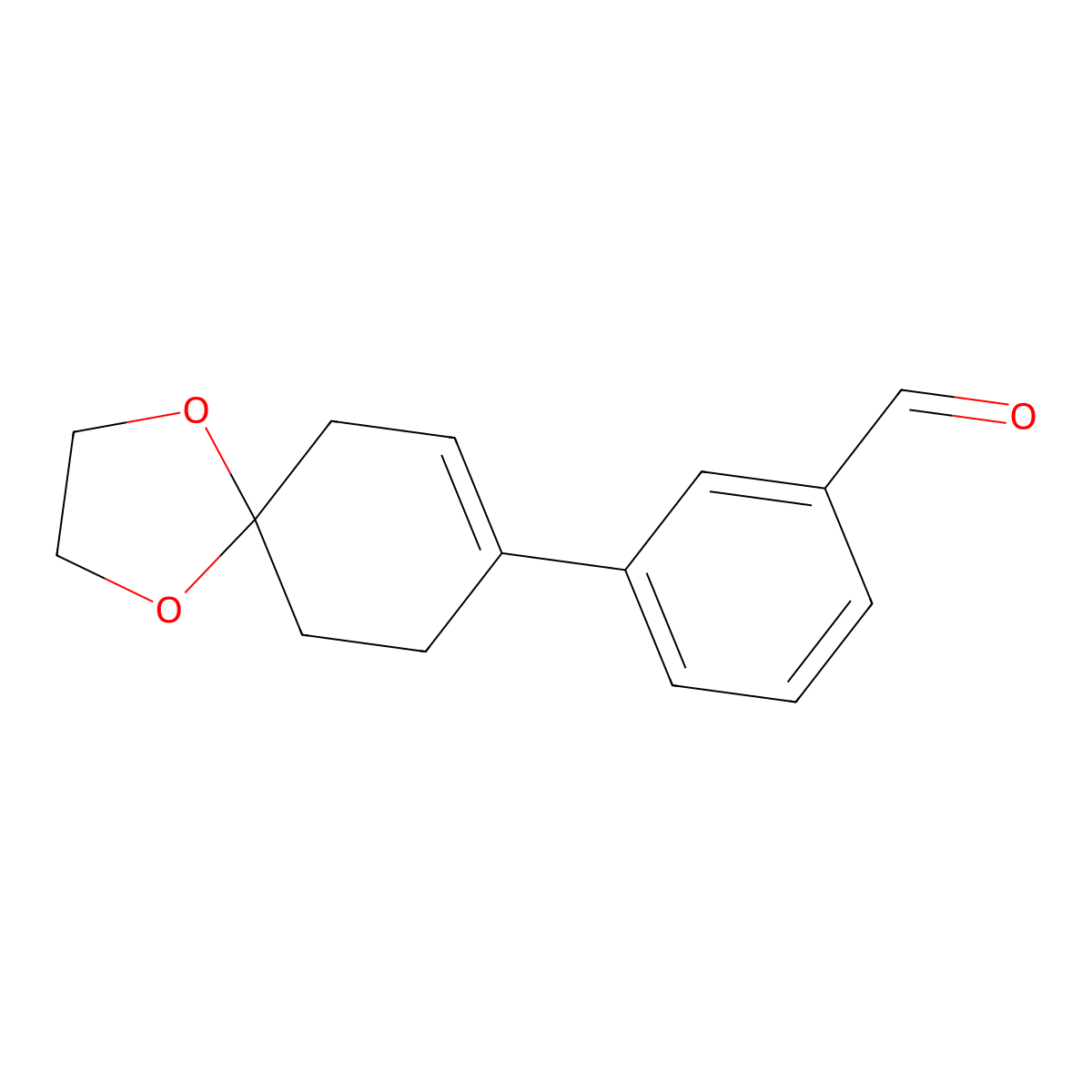 3-(1,4-Dioxaspiro[4.5]dec-7-en-8-yl)benzaldehyde molecular structure, CAS 1632047-59-6