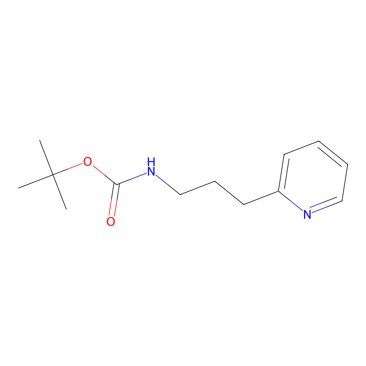 N-Boc-3-(2-pyridyl)-1-propylamine molecular structure, CAS 1632049-01-4