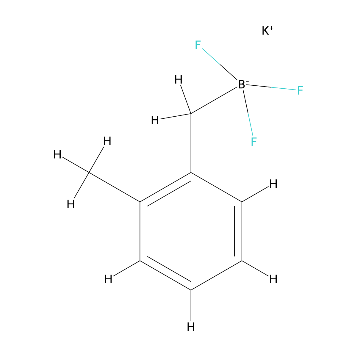 Potassium trifluoro(2-methylbenzyl)borate molecular structure, CAS 1632070-88-2
