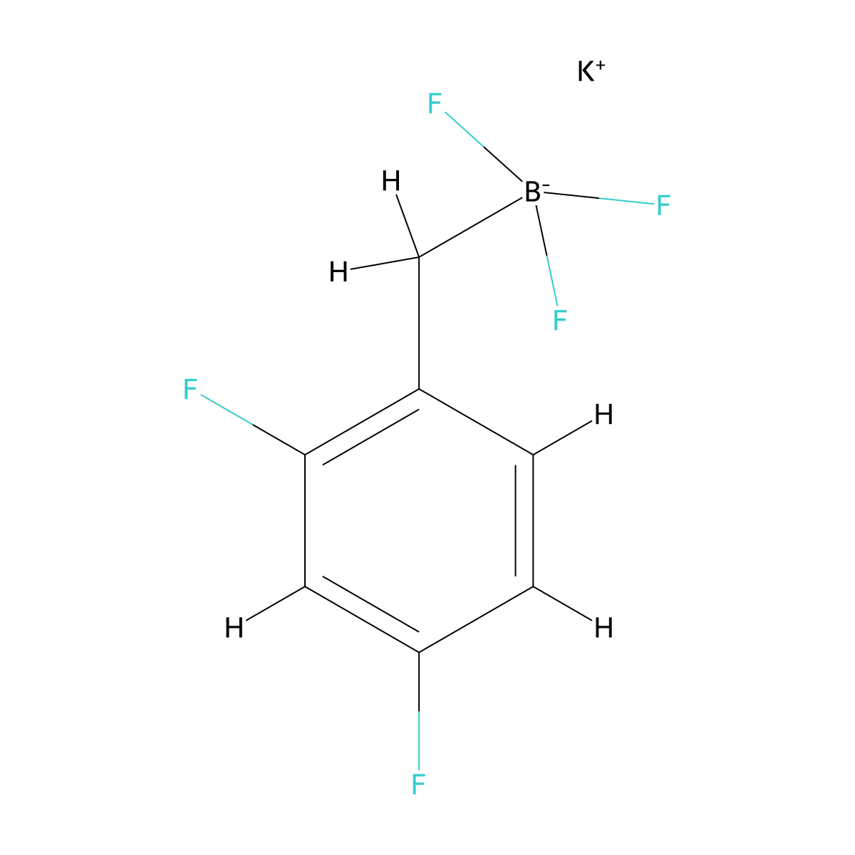 Potassium (2,4-difluorobenzyl)trifluoroborate molecular structure, CAS 1632070-90-6
