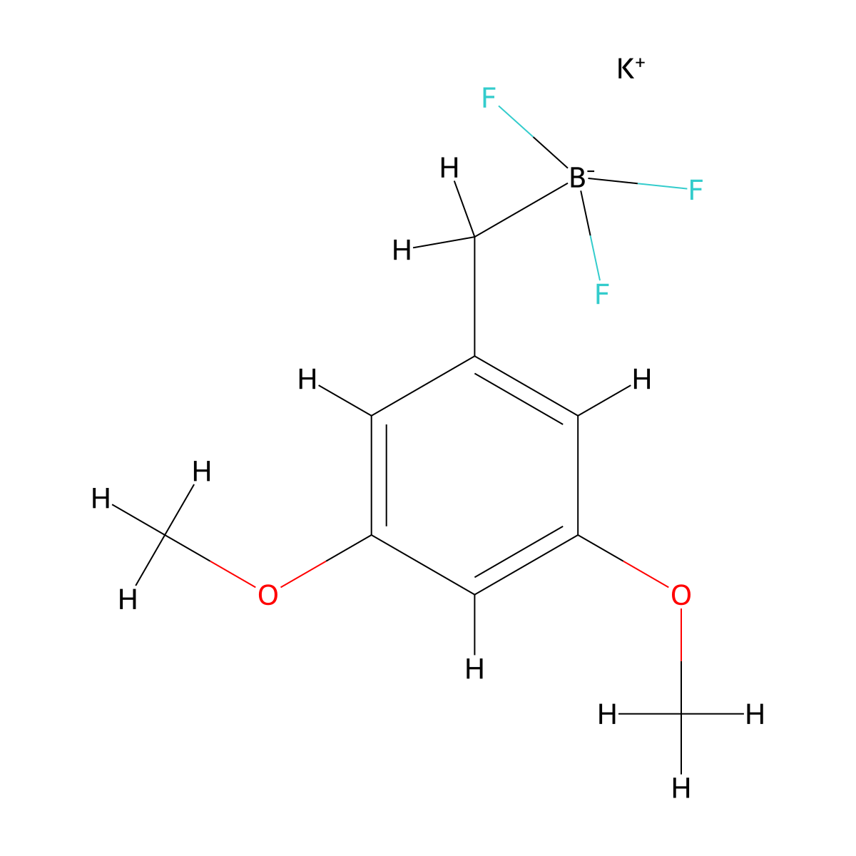 Potassium [(3,5-dimethoxyphenyl)methyl]trifluoroboranuide molecular structure, CAS 1632070-93-9