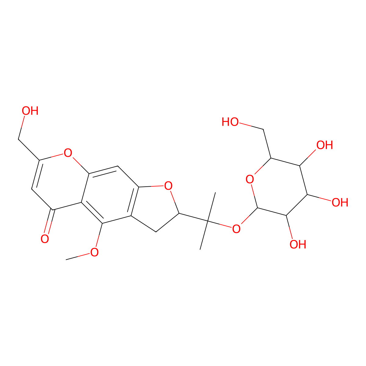 Cimifugin 4'-O-beta-D-glucopyranoside molecular structure, CAS 1632110-81-6