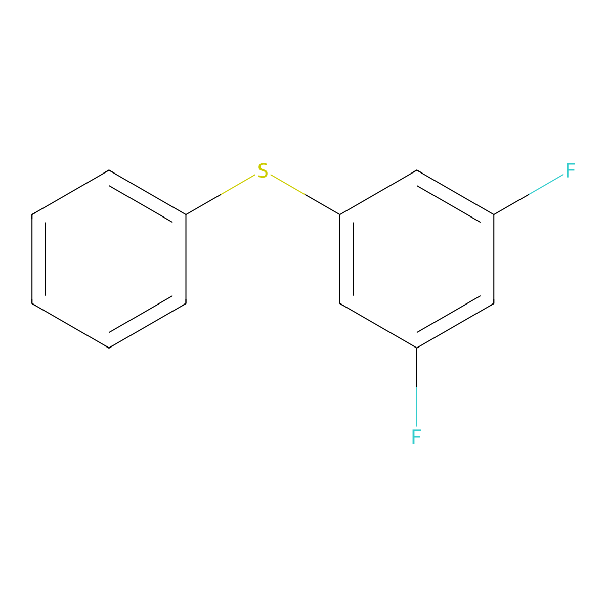 (3,5-Difluorophenyl)(phenyl)sulfane molecular structure, CAS 1632130-37-0