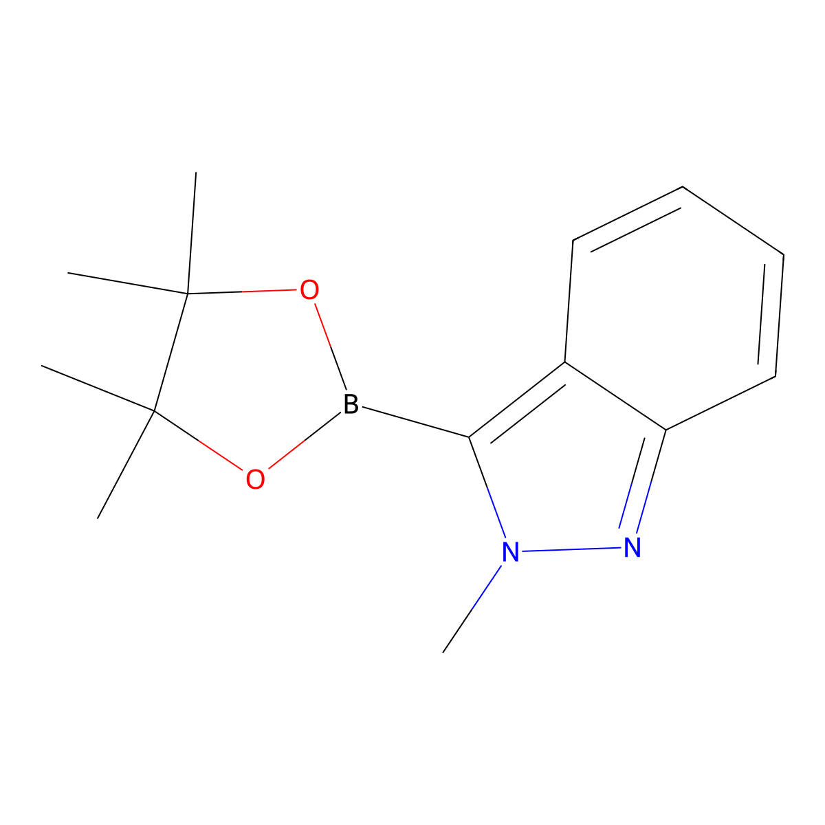 2-methyl-3-(4,4,5,5-tetramethyl-1,3,2-dioxaborolan-2-yl)-2H-Indazole molecular structure, CAS 1632159-69-3