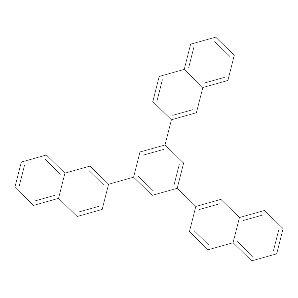1,3,5-Tri-2-naphthylbenzene molecular structure, CAS 16322-13-7