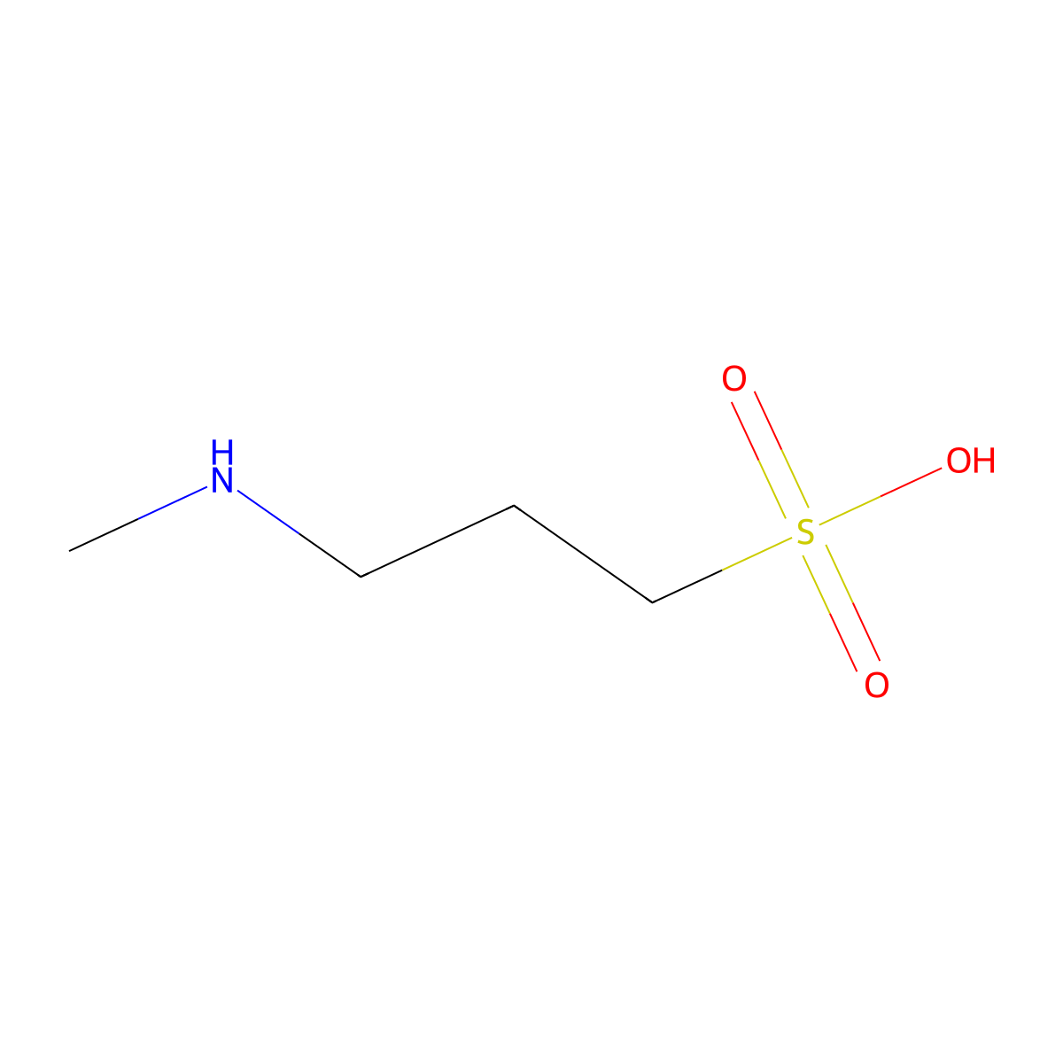 3-(Methylamino)propane-1-sulfonic acid molecular structure, CAS 163221-06-5