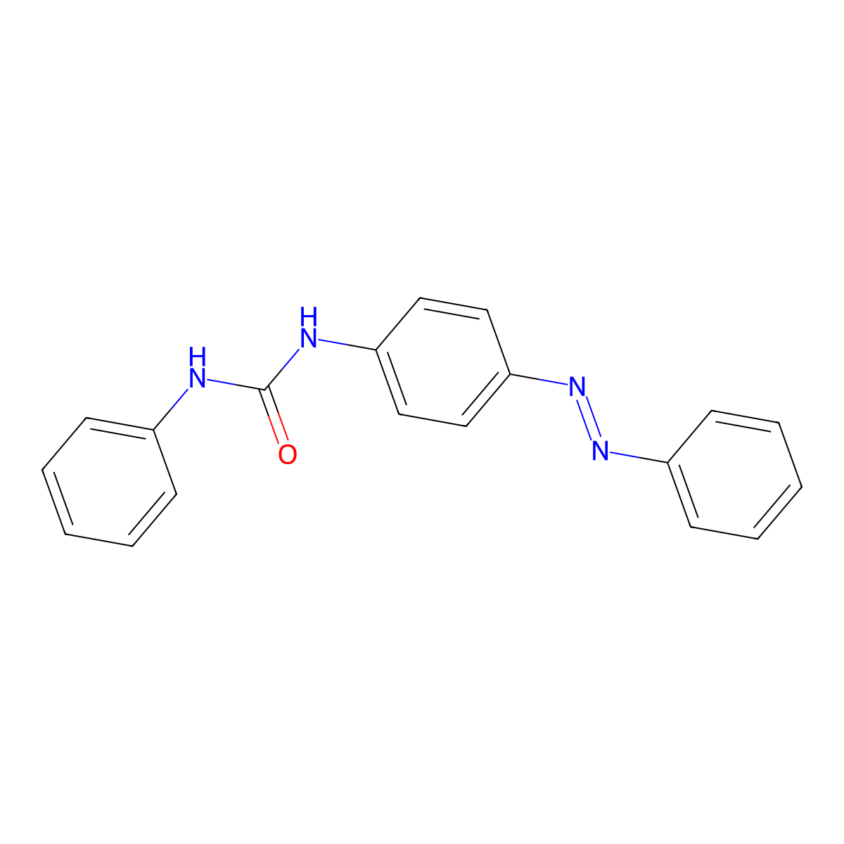 1-phenyl-3-{4-[(E)-phenyldiazenyl]phenyl}urea molecular structure, CAS 1632236-80-6