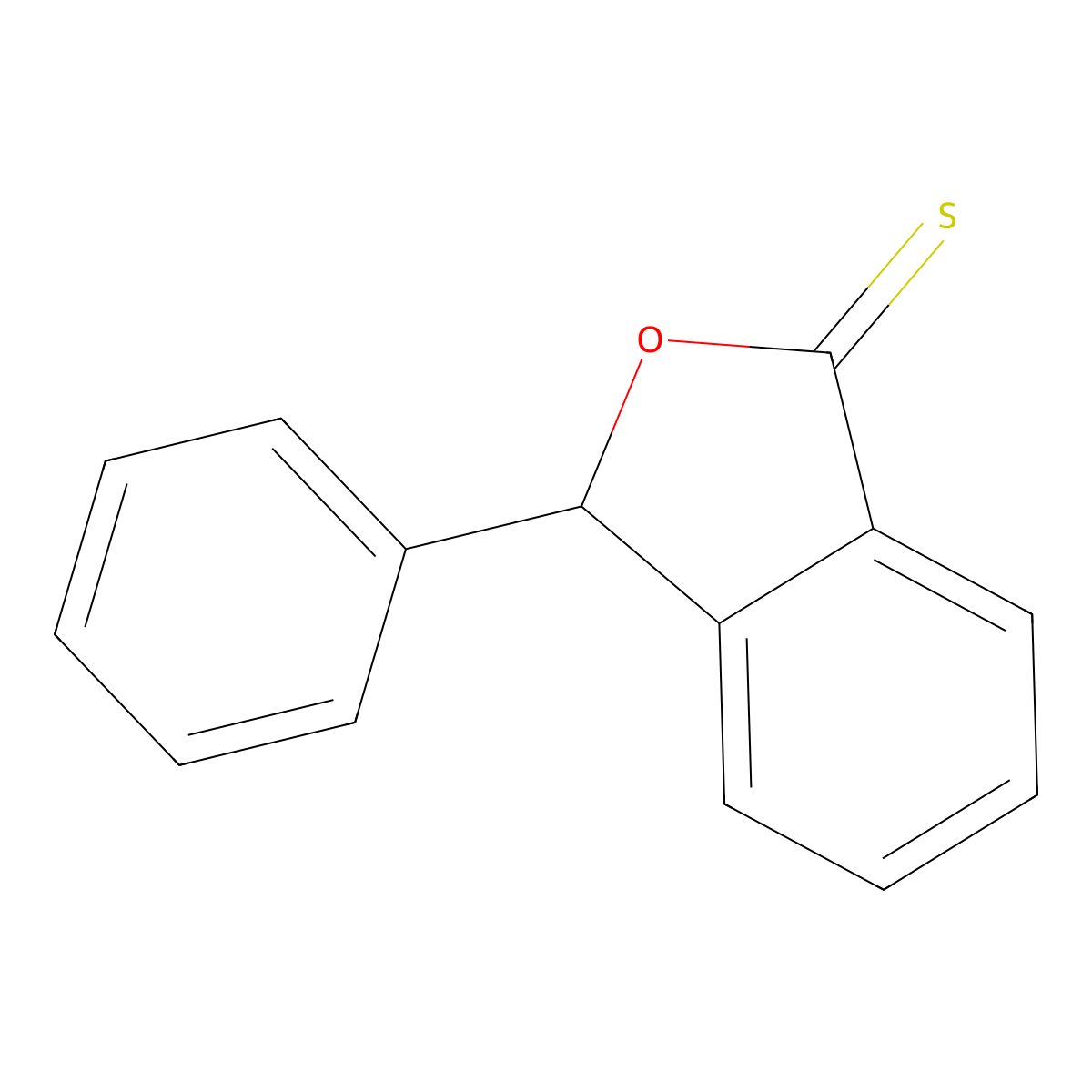 3-phenyl-3H-2-benzofuran-1-thione molecular structure, CAS 163226-46-8