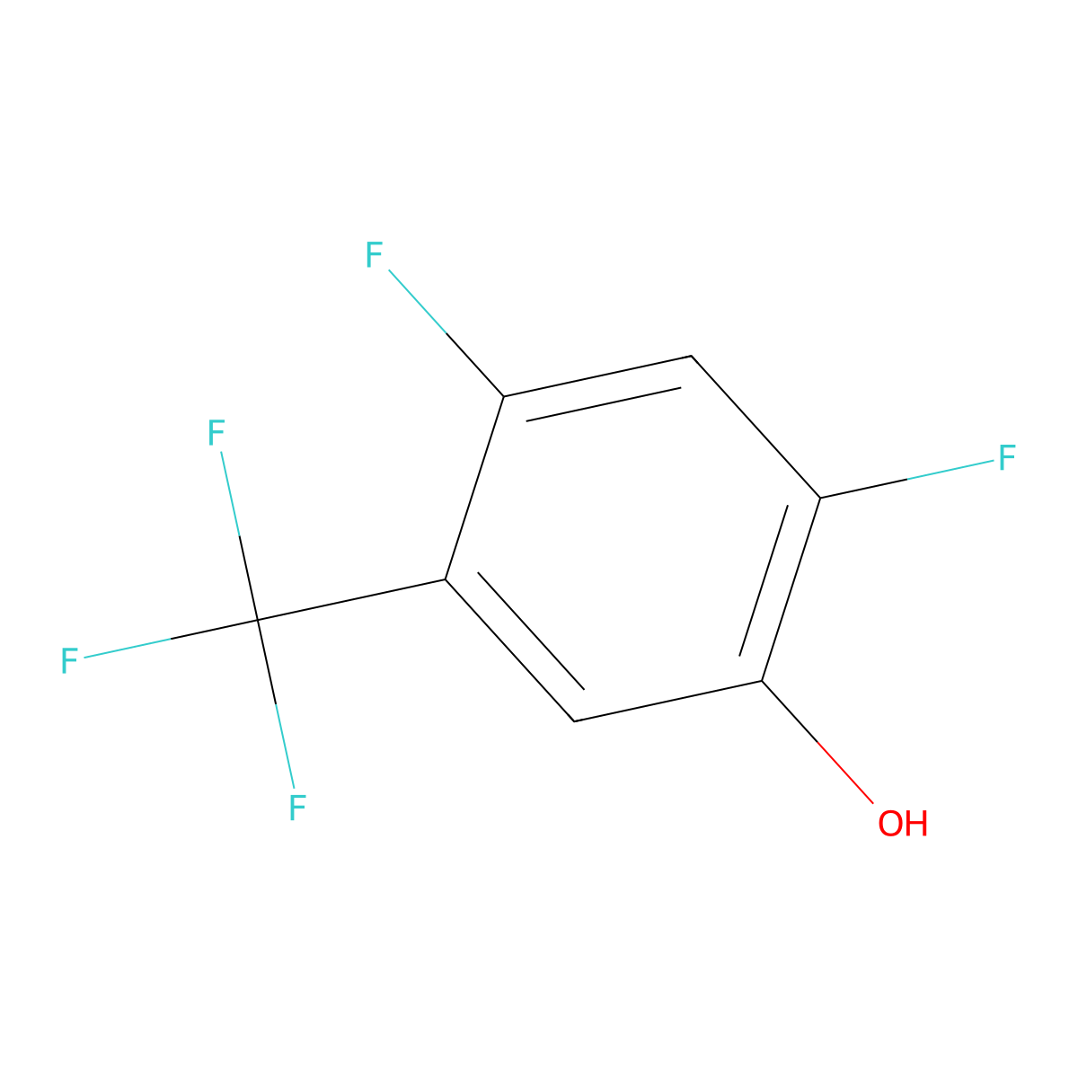 2,4-Difluoro-5-hydroxybenzotrifluoride molecular structure, CAS 1632283-20-5