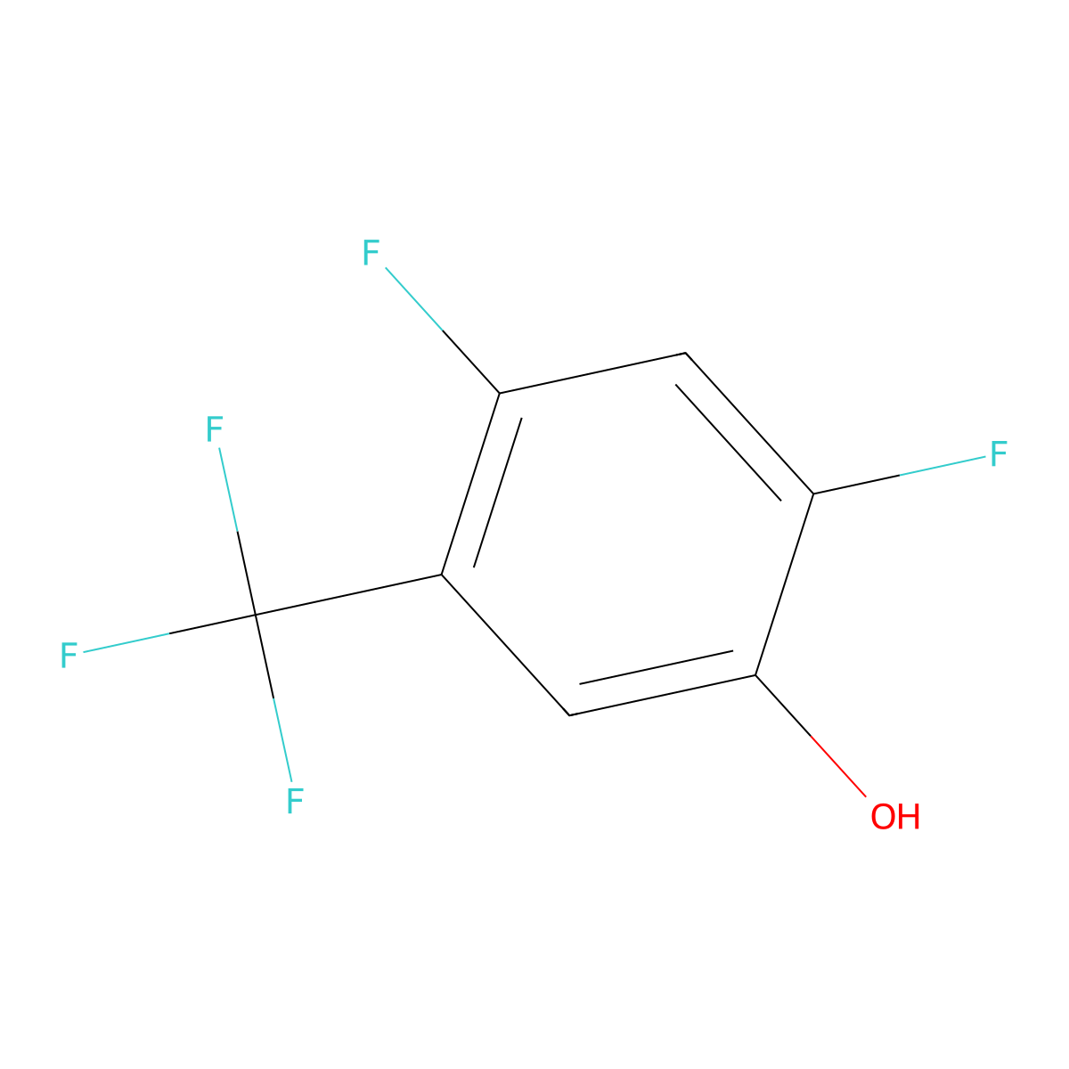 2,4-Difluoro-5-hydroxybenzotrifluoride molecular structure, CAS 1632283-20-5