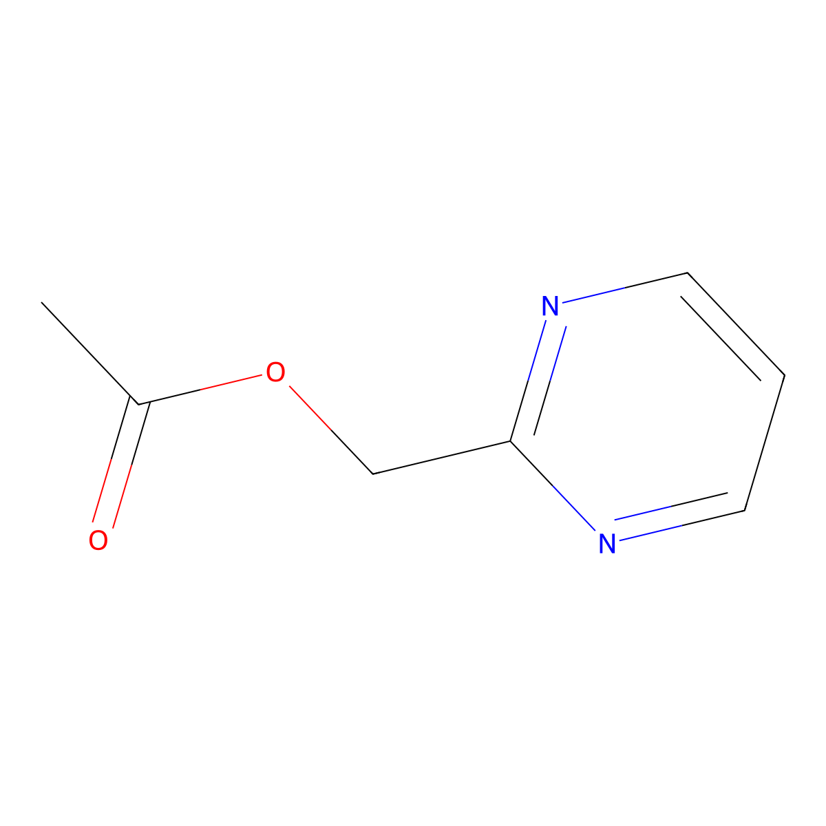 2-Pyrimidinemethanol, 2-acetate molecular structure, CAS 1632285-89-2