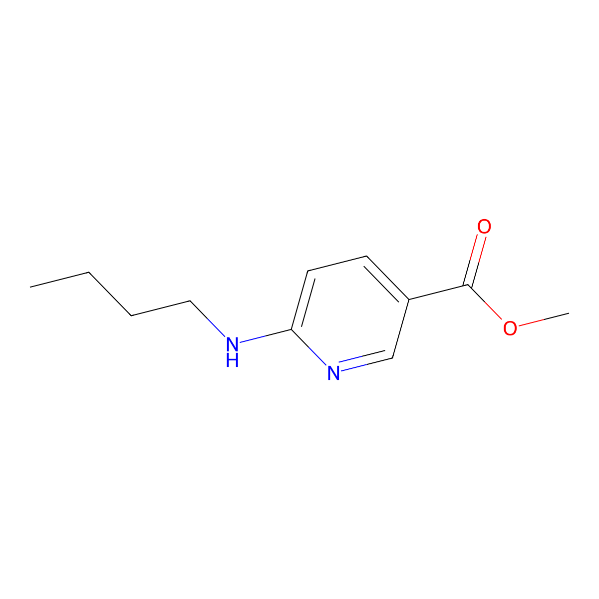 Methyl 6-(butylamino)nicotinate molecular structure, CAS 1632285-91-6