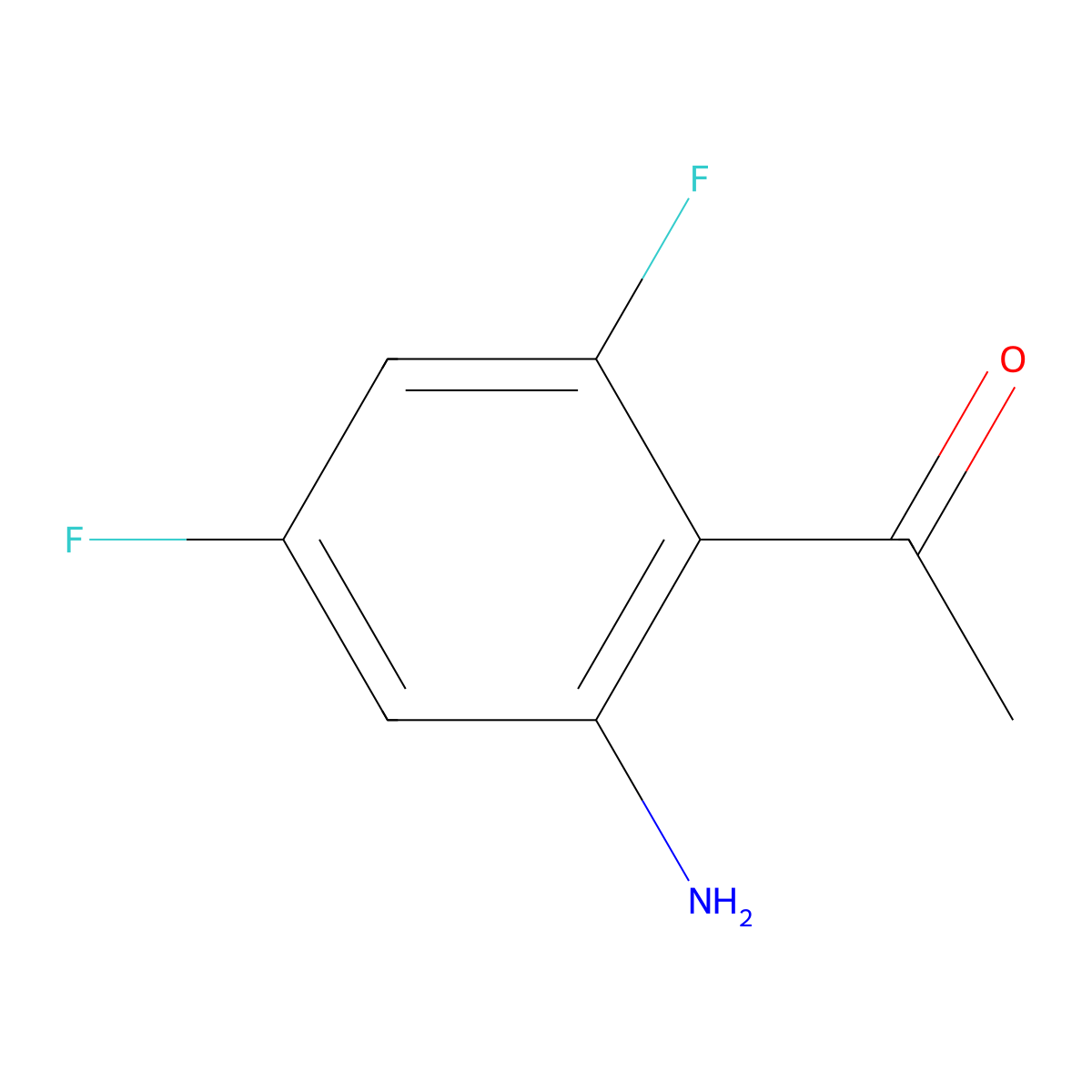 1-(2-Amino-4,6-difluorophenyl)ethanone molecular structure, CAS 1632285-92-7