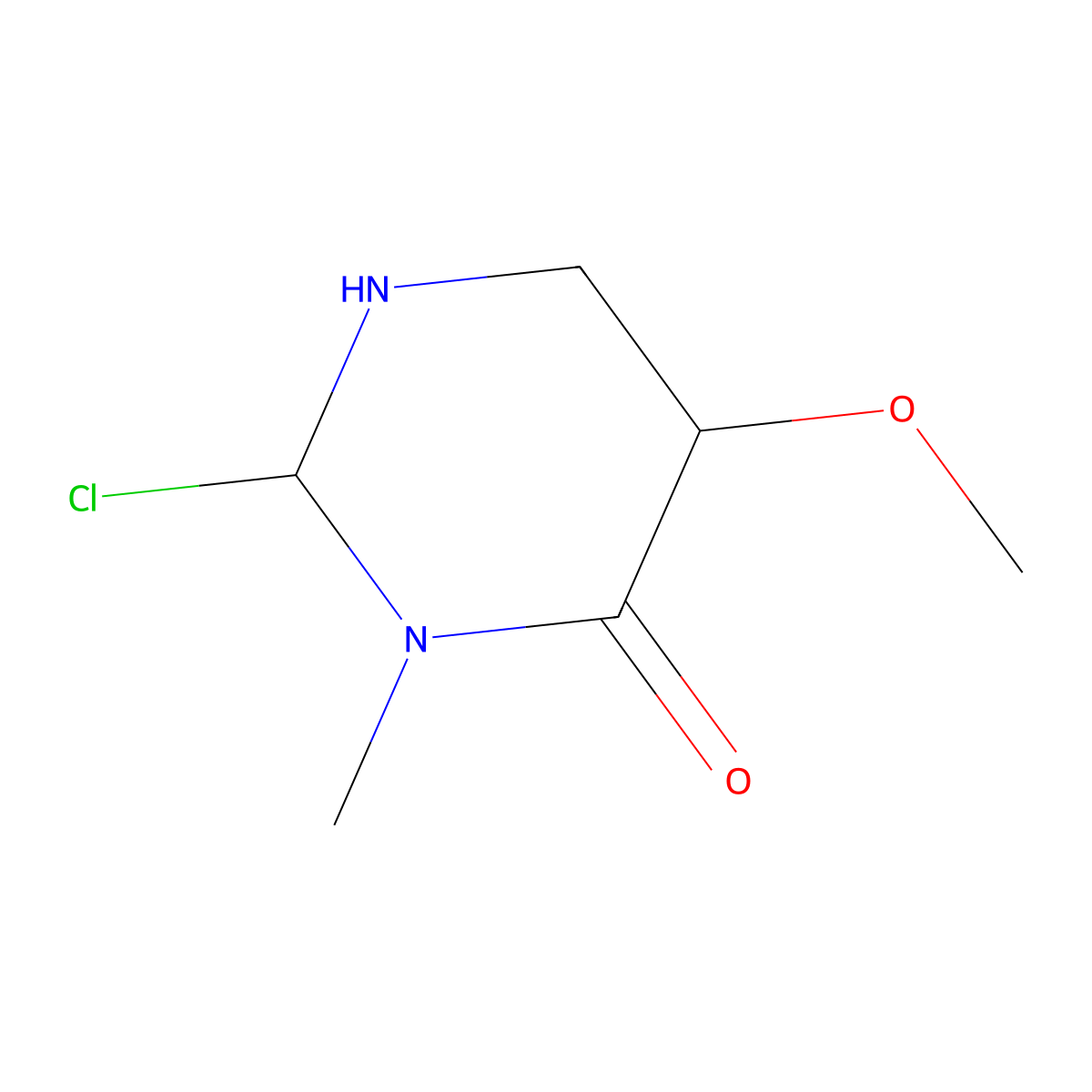 2-Chloro-5-methoxy-3-methyltetrahydropyrimidin-4(1H)-one molecular structure, CAS 1632285-99-4