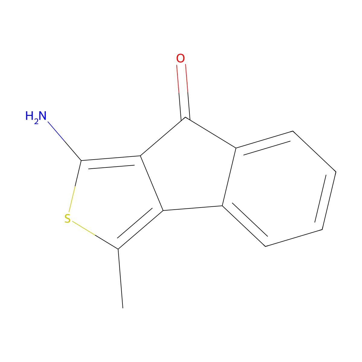 1-Amino-3-methyl-8H-indeno[1,2-c]thiophen-8-one molecular structure, CAS 1632286-17-9
