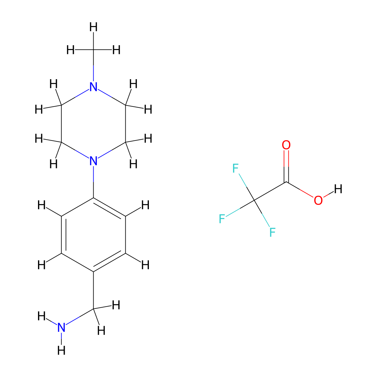 (4-(4-Methylpiperazin-1-yl)phenyl)methanamine 2,2,2-trifluoroacetate molecular structure, CAS 1632286-18-0