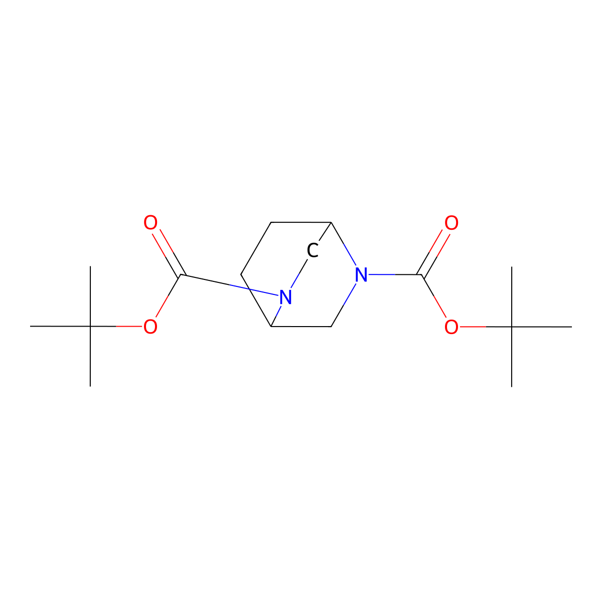 Di-tert-butyl 2,5-diazabicyclo[2.2.2]octane-2,5-dicarboxylate molecular structure, CAS 1632286-19-1