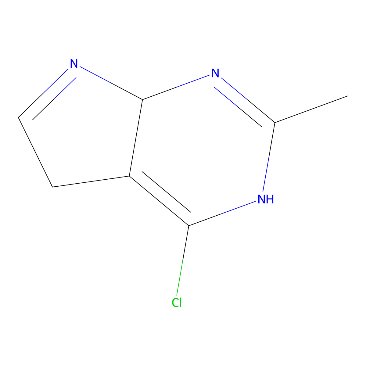 4-Chloro-2-methyl-5,7a-dihydro-1H-pyrrolo[2,3-d]pyrimidine molecular structure, CAS 1632286-23-7